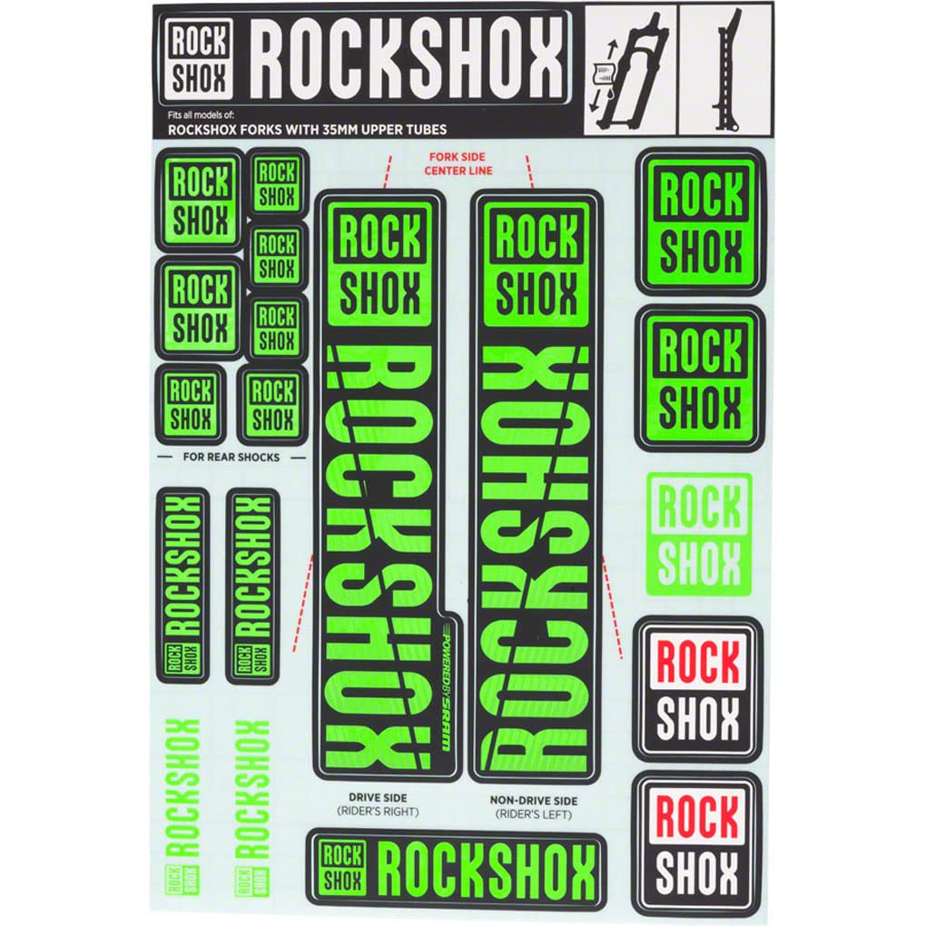 Rockshox Decal Kit, 35Mm, Green Color Matching Kit