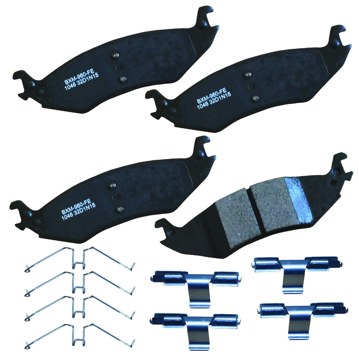 Bendix Premium Sbm1046 Semi-Metallic Rear Brake Pads For Ford E-150 2007-2004, E-150 Club Wagon 2005-2004, E-150 Econoline 2007,