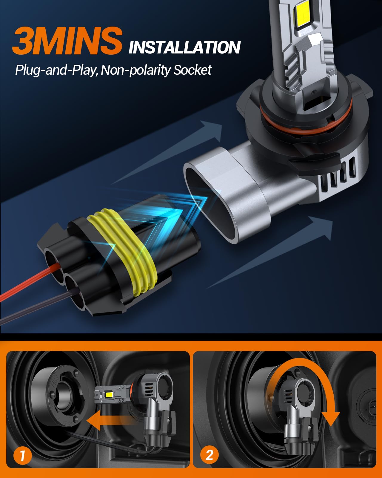 Sealight ????????/?????? Bulbs, ?????????????? Cool White Light, High-Performance Led Lights With 15,000Rpm Cooling Fan, Easy Pl