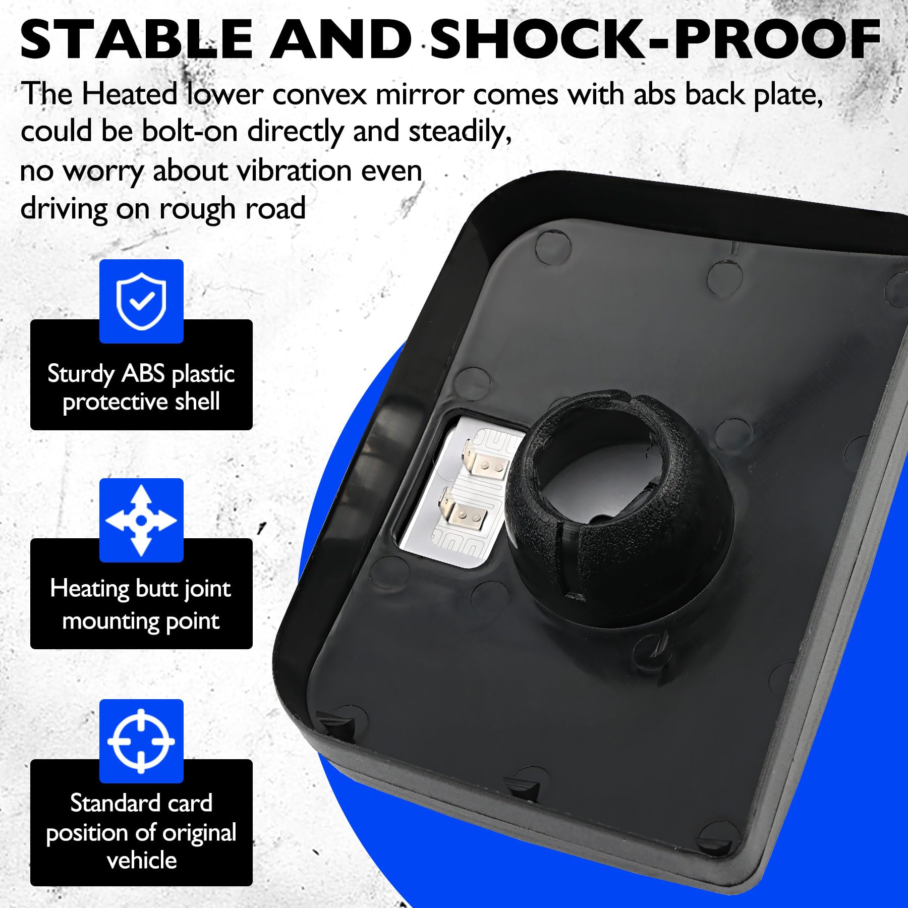 Heated Lower Convex Mirror Glass Compatible with 2008-2017 Freightliner Cascadia Mirror TL-28717A TL28717A Wide Clear High Refle