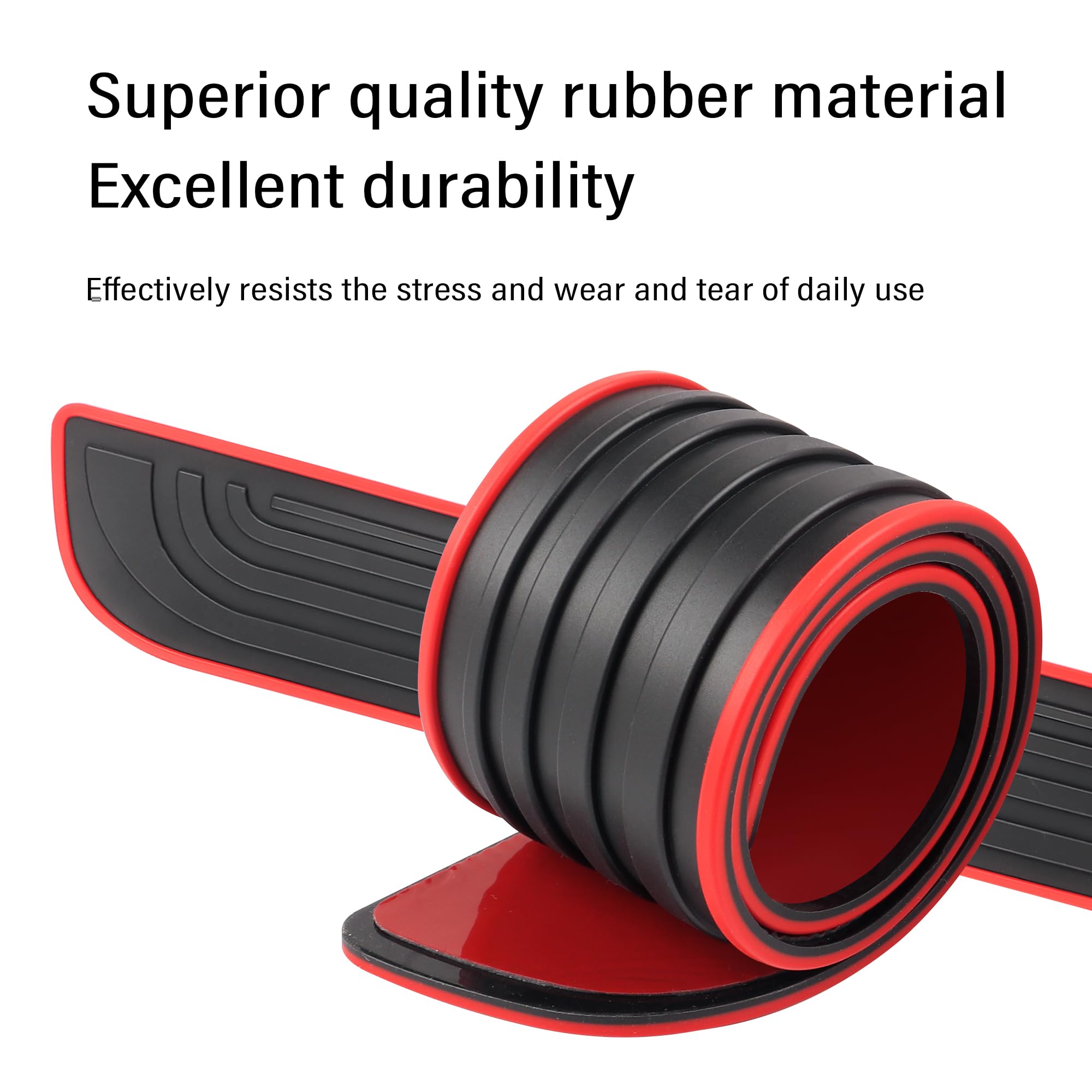 4PCS Car Door Sill Protector,Anti-Scratch Rubber Car Door Protector Edge Guards for Door Steps,Universal Waterproof Door Thresho
