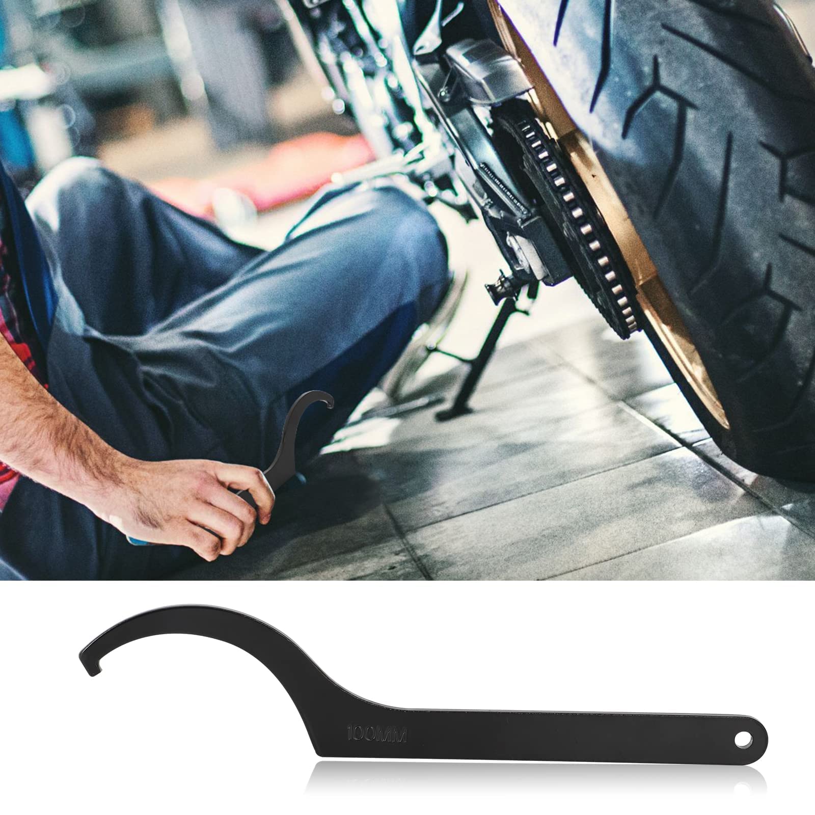 Foruly Chain Adjuster Tool Rear Hub Eccentric Wrench Tool for Ducati 748 848 916 996 998 1098 1198 1199 1299 V4 Spanner Wrench H