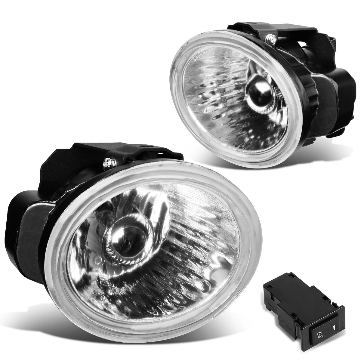 Dna Motoring Fl-Ztl-134-Ch Assembly Fog Light Driver & Passenger Side Enhance Visibility [Compatible With 02-04 Altima / 03-07 Murano / 03-05 Fx35 45]