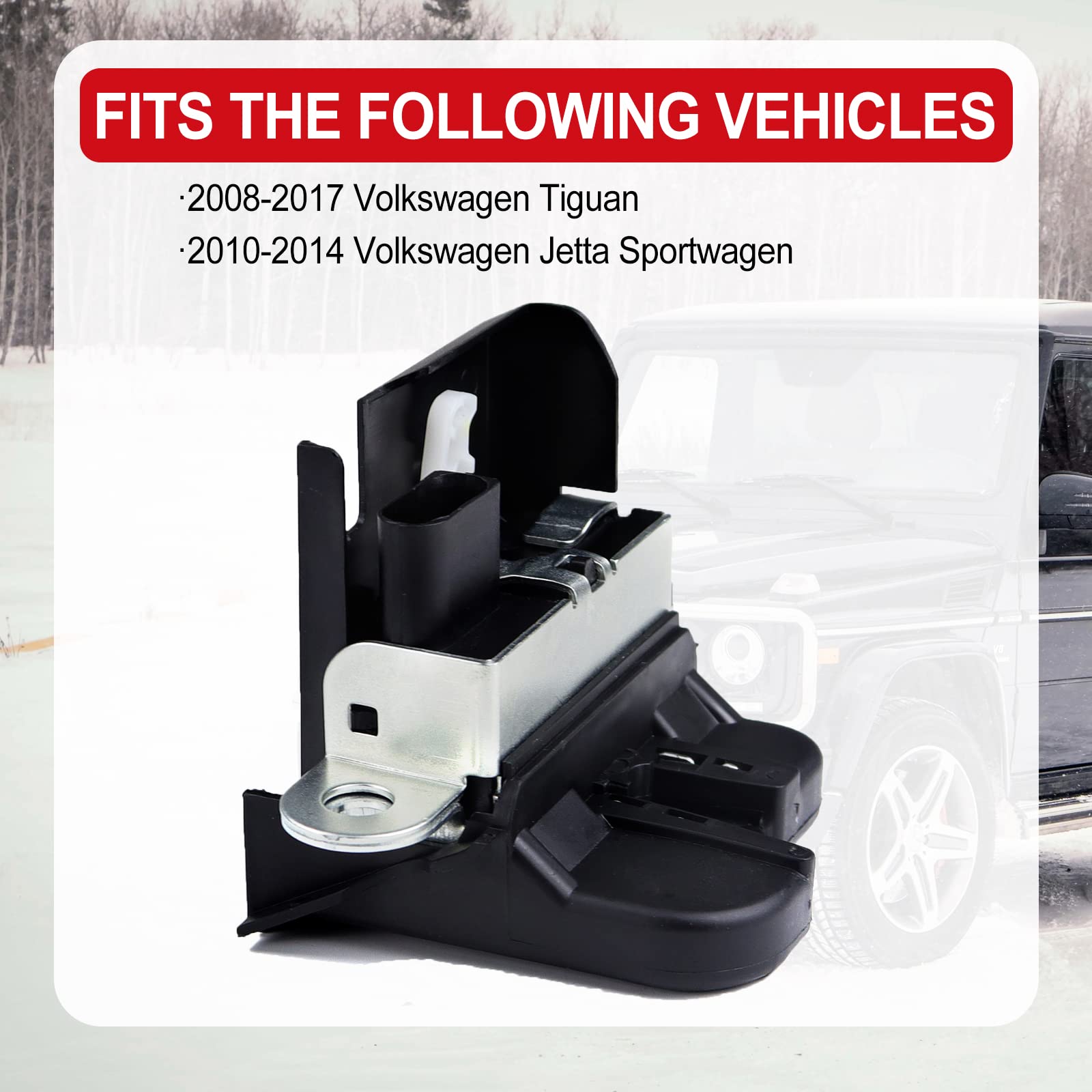 Trunk Latch Tailgate Lock Compatible with VW Jetta Sportwagen 2010-2014, Volkswagen Tiguan 2008-2017 Replaces 5M0827505E