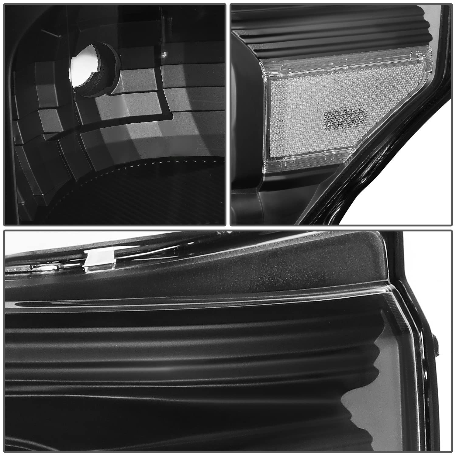 Dna Motoring Hl-Oh-Fsu13-Bk-Cl1 Black Housing Headlights Replacement Compatible With 11-16 F-250 / F-350 / F-450 / F-550 Super D