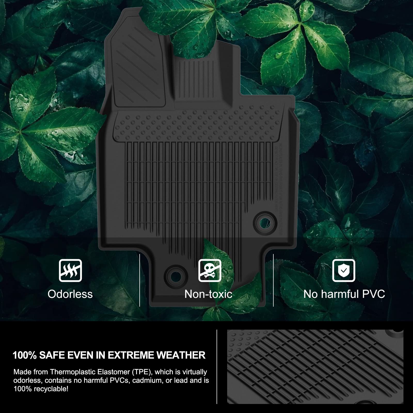 Kiwi Master Floor Mats For 2020-2025 Toyota Highlander Oem Replacement Pt908-48200-20 All Weather Mat Custom Fit Liners Front Re