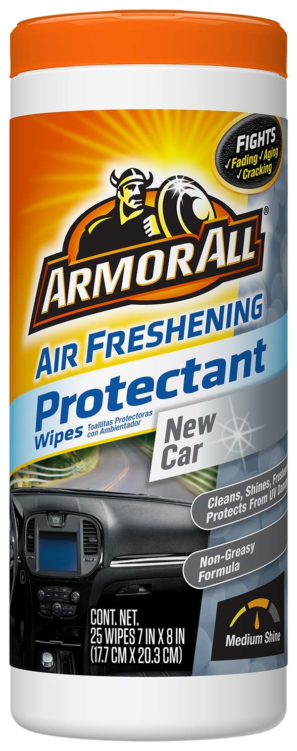 Armor All Car Interior Cleaner Protectant Wipes - Cleaning For Cars & Truck & Motorcycle, New Car, 25 Count (Pack Of 6), 78533-6