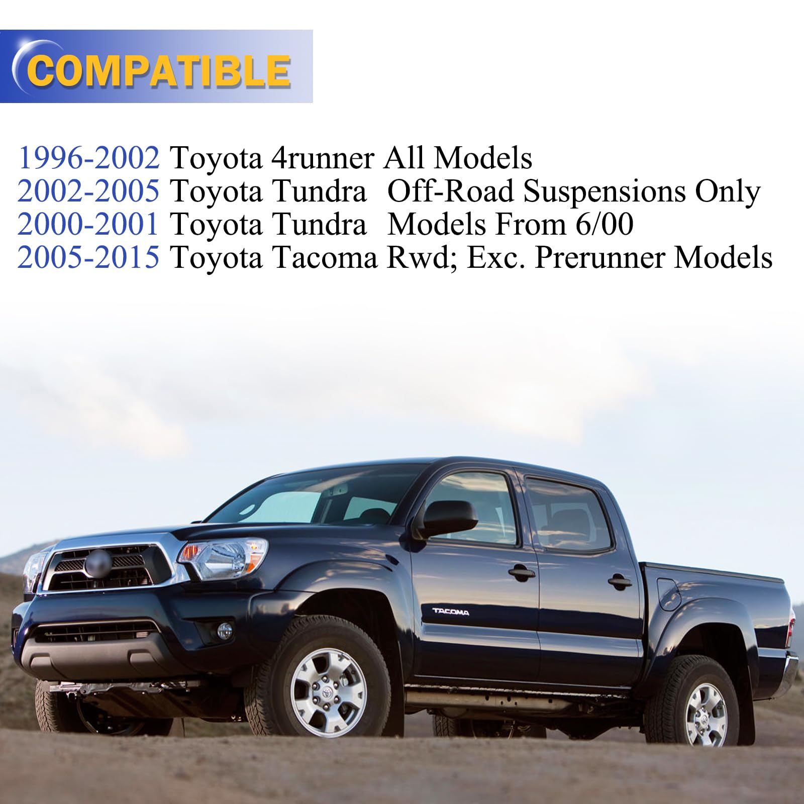 K90681 Zinc-Nickel Alloy Front Stabilizer Sway Bar End Link For 2005-2015 Toyota Tacoma,1996-2002 Toyota 4Runner,2000-2005 Toyot