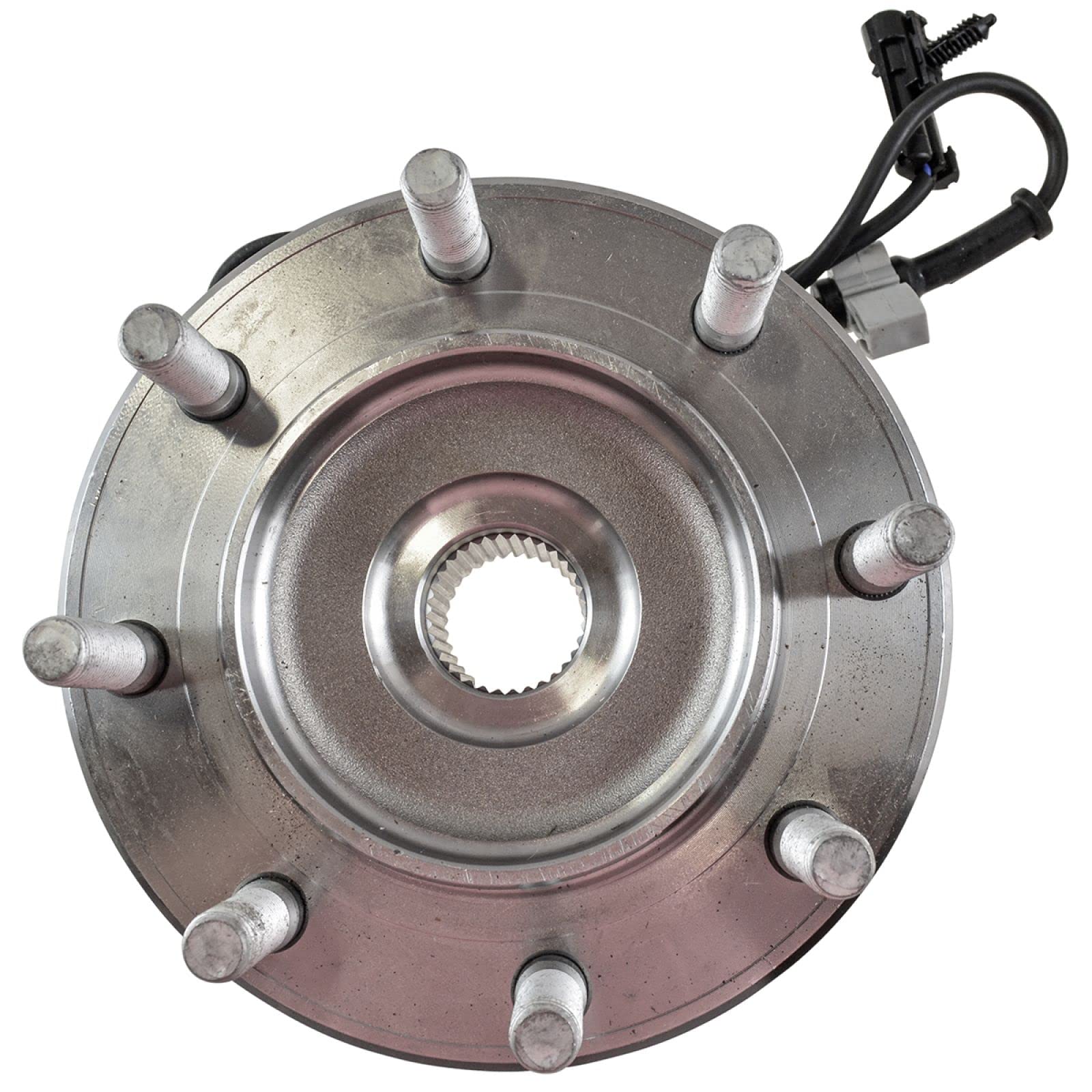 Trq Front Wheel Bearing & Hub Assembly With Abs Sensor Compatible With 2001-2006 Chevrolet Silverado 3500 2007 Silverado 3500 Cl