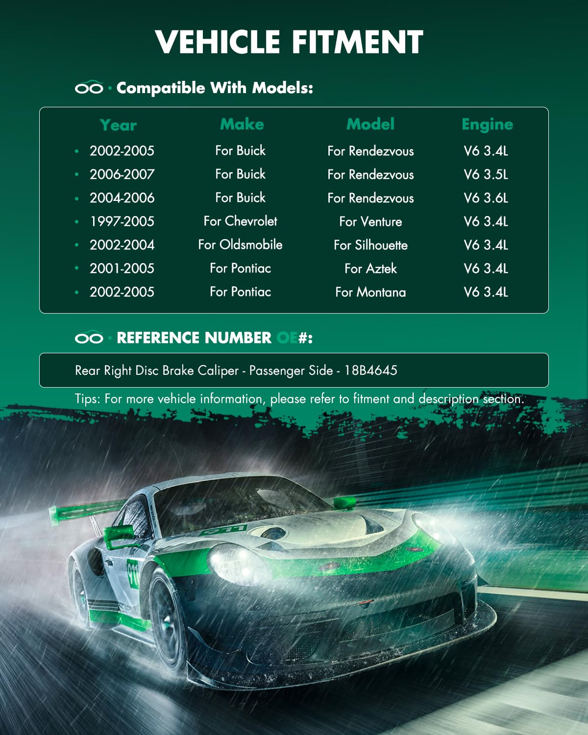 Scitoo Rear Right Brake Caliper With Bracket 18B4645 Compatible For Lexus Es350 2013-2016 For Toyota Avalon 2013-2018 For Toyota