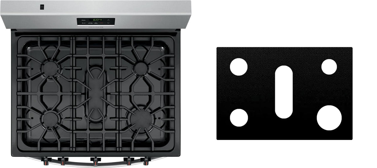 Nxg Custom Fit Reusable Burner Liner For Frigidaire Gas Range Stove Protect Your Stovetop With This Splatter Guard Cover - Gcfg3060Bf