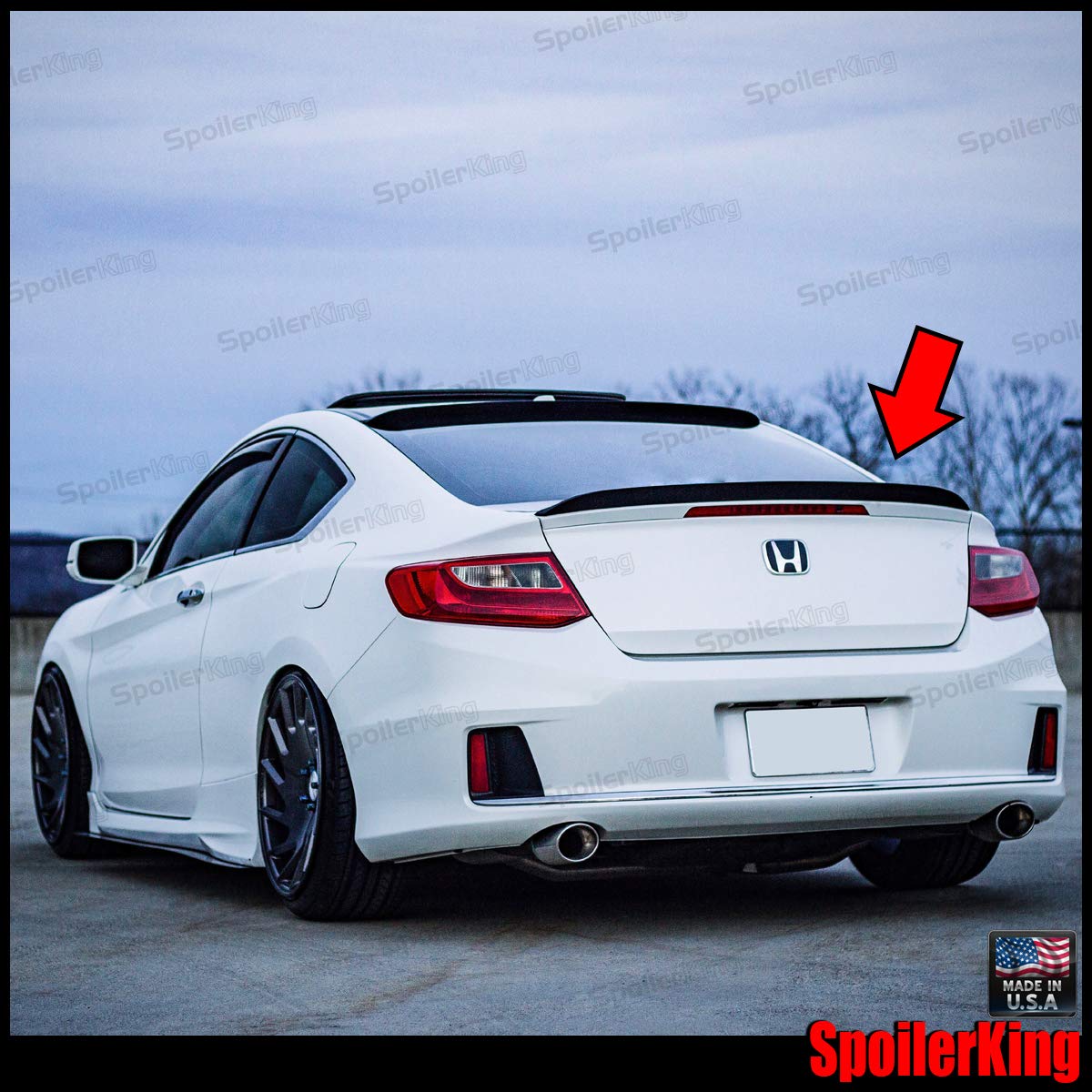 SpoilerKing Trunk Lip Spoiler (284G) Compatible with Accord 2013-2019 2dr Black