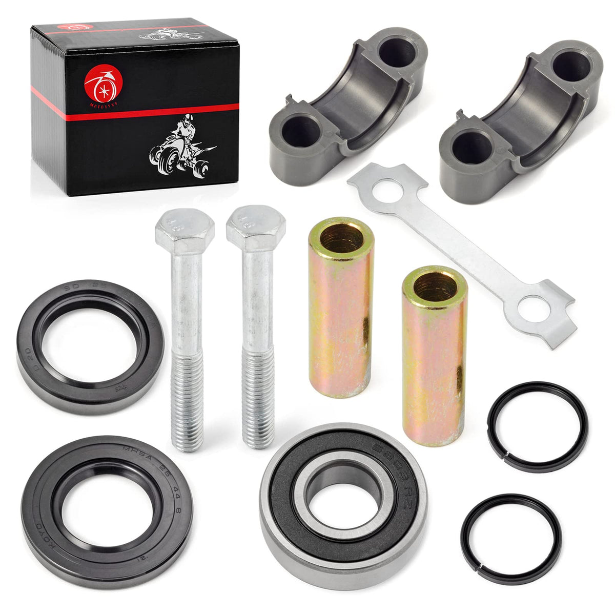 Steering Stem Bushing Seal Collar Bolt Bearing Oil Seal Kit For Yamaha Banshee Blaster Grizzly Raptor Warrior Yfm 80 125 200 250