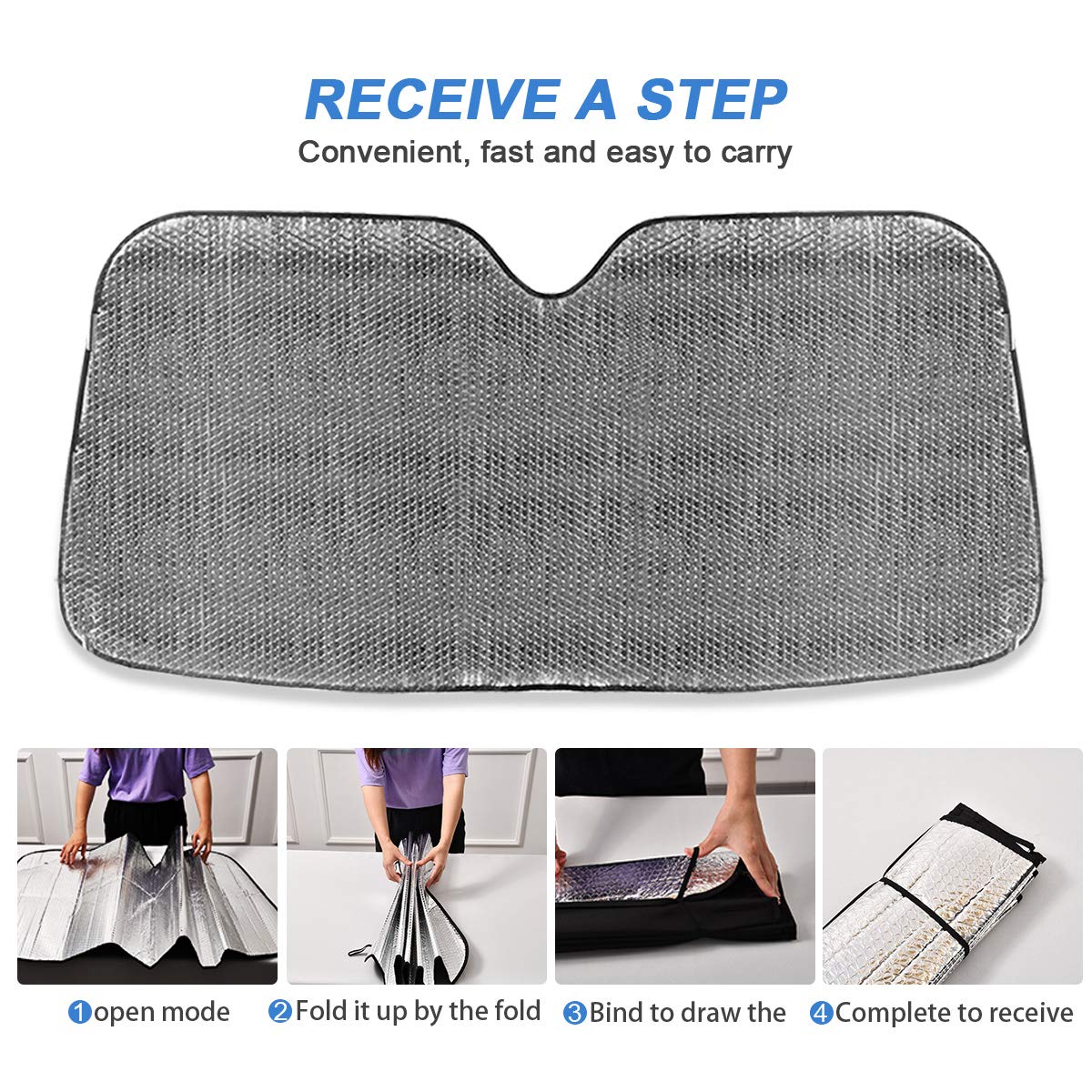 Car Windshield Sunshade Vincent Van Gogh Pattern, Blocks Sun Visor Protector Foldable Sun Shield Keep Your Vehicle Cool, Fits Wi