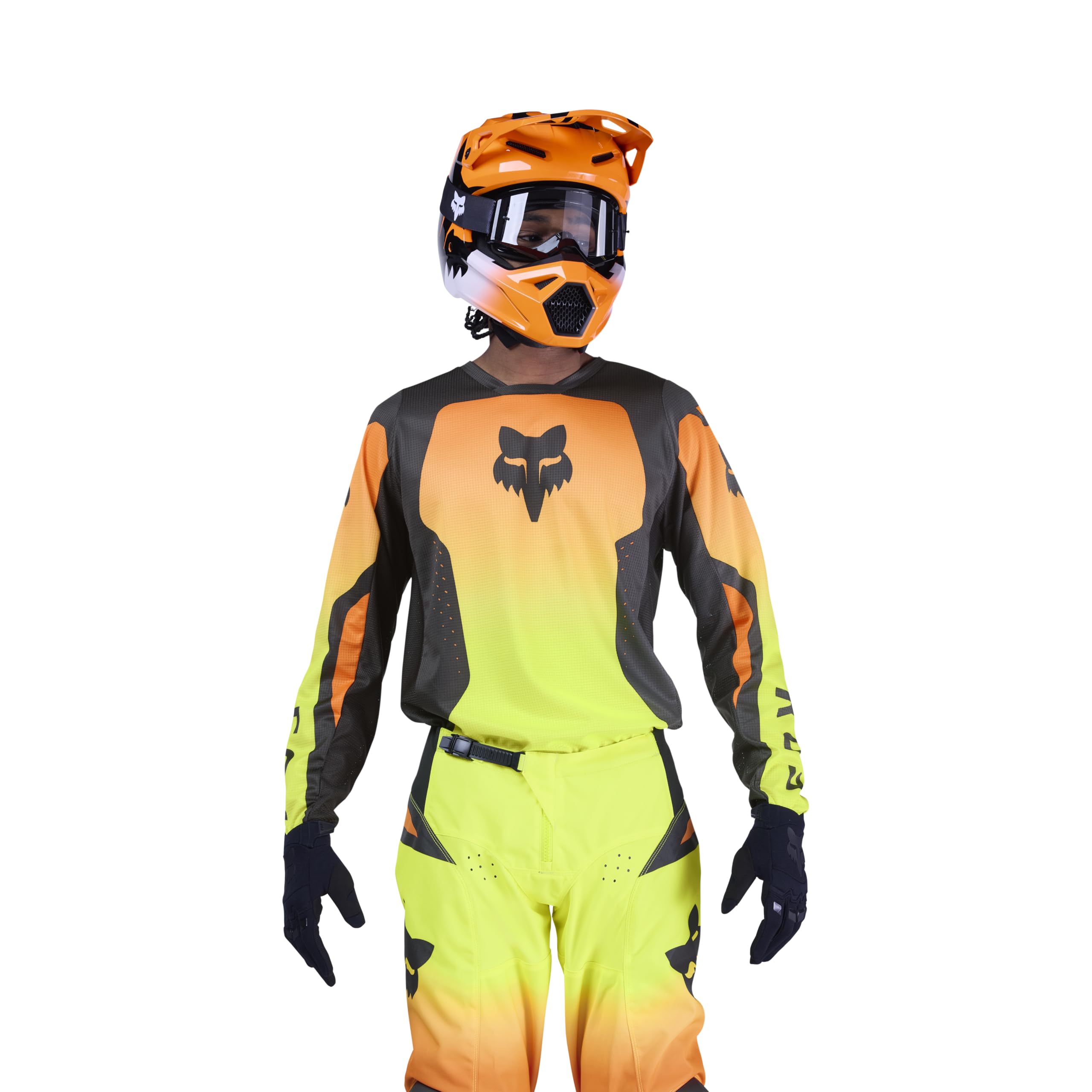 Fox Racing Mens 180 Shield Motocross Dirt Bike Jersey, Fluorescent Yellow, Small