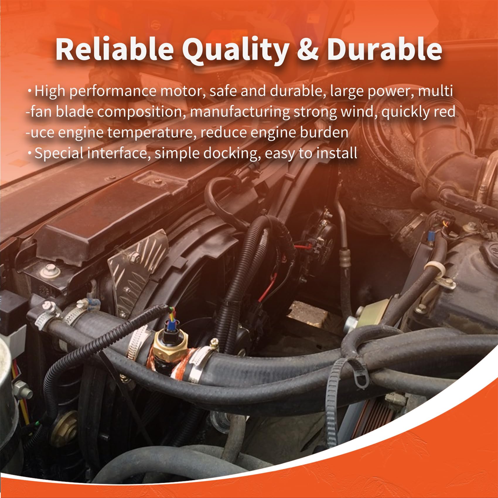 labwork Engine Radiator Cooling Fan Assembly VW3120100 Replacement for Jetta Passat Golf Low Noise