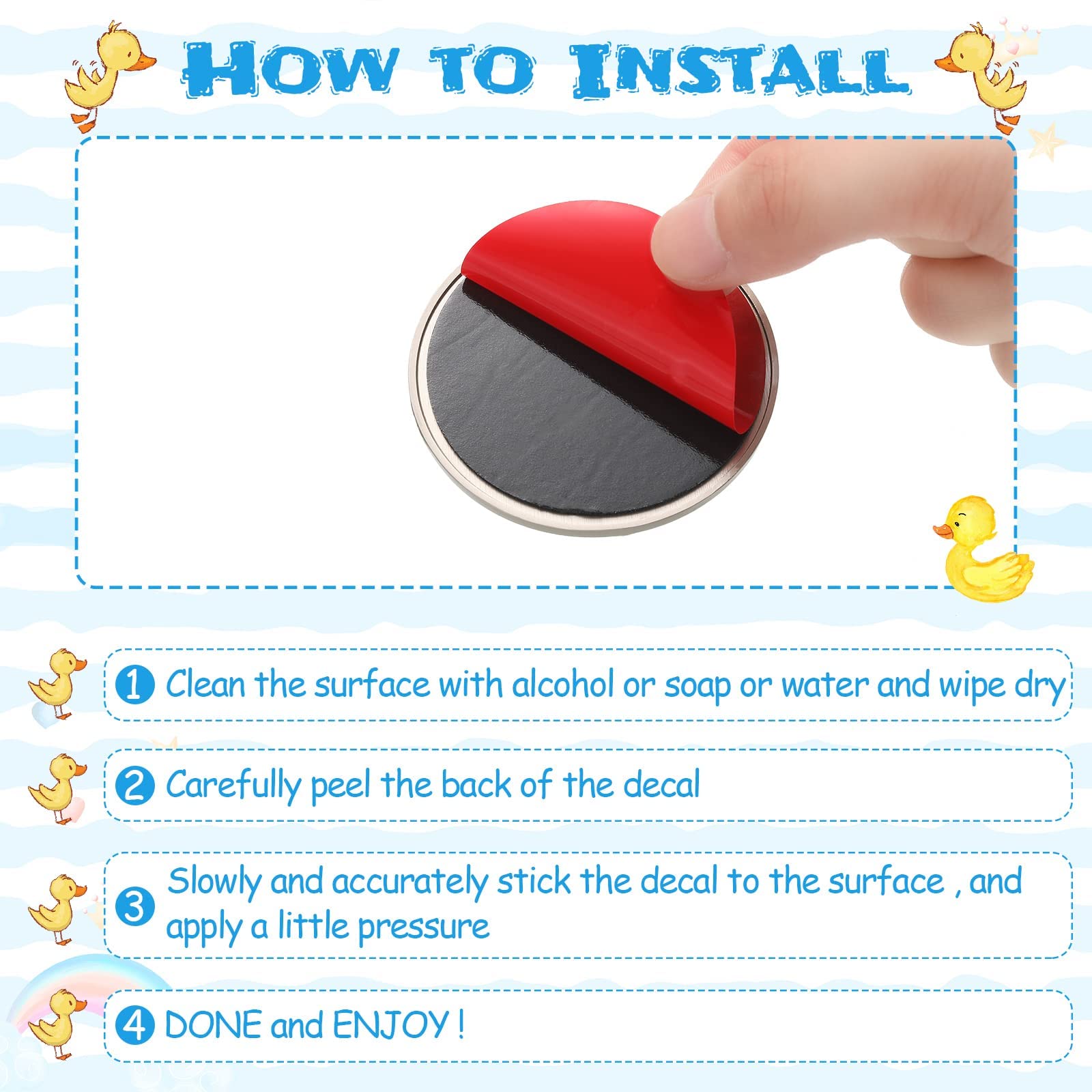 Duck Rated Car Emblem 4 X 4 Metal Automotive Badge 3D Metal Car Badges Emblems Round Emblem Decals Car Badge Decals Stickers Compatible With Vehicles Trucks Suv Rv Decorations (Yellow)