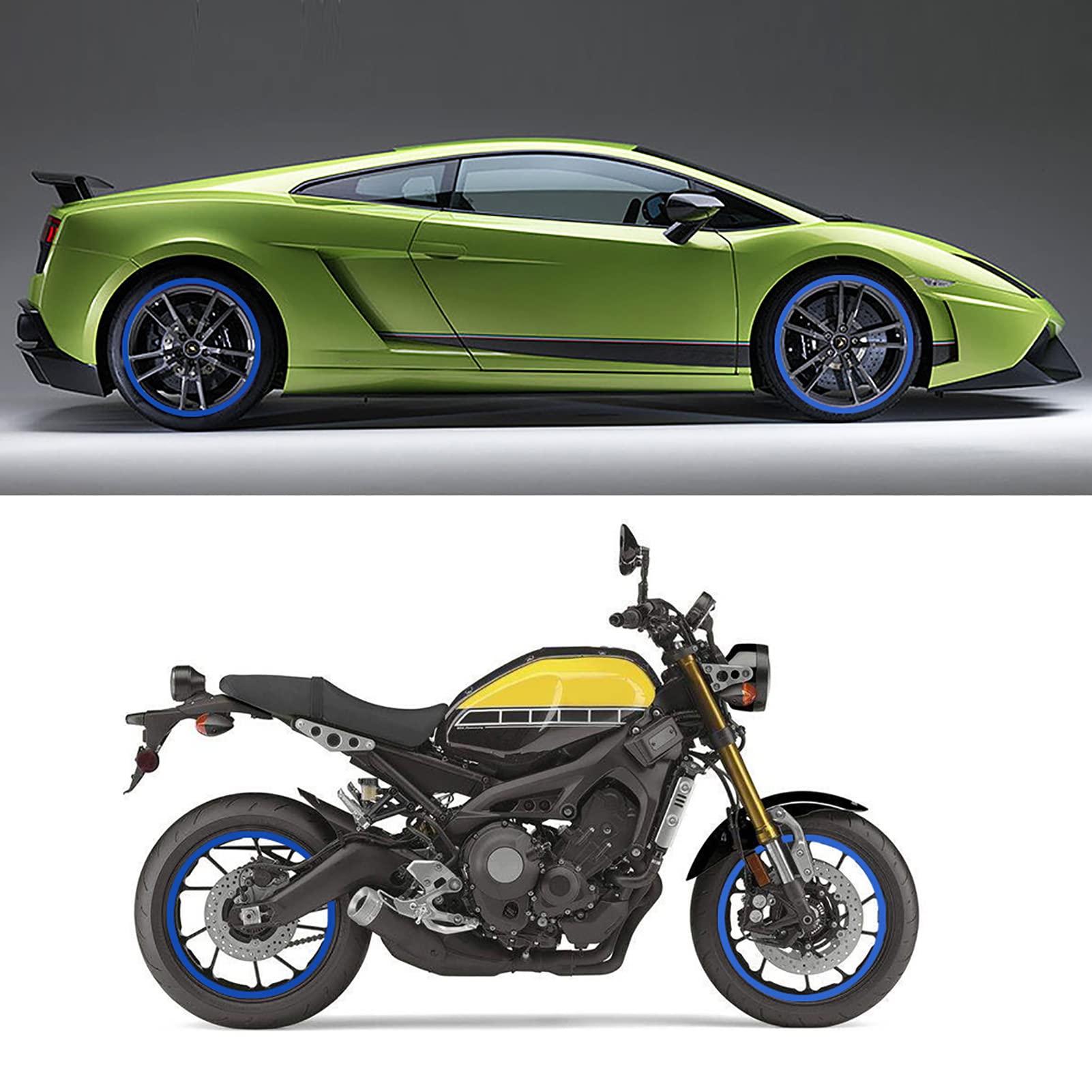 Reflective Wheel Rim Stripe Decal Sticker Universal Wheel Reflective Pinstripe Decal Tape Sticker Car MotorcycleDecoration Film