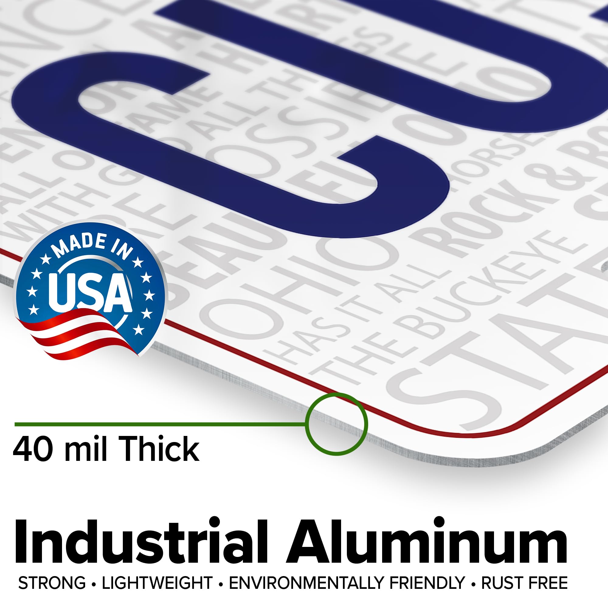 Custom Ohio License Plate, Personalized License Plates For Car, 6X12 Inch, Rust-Free Fade Resistant Aluminum, Usa Made By My Sig