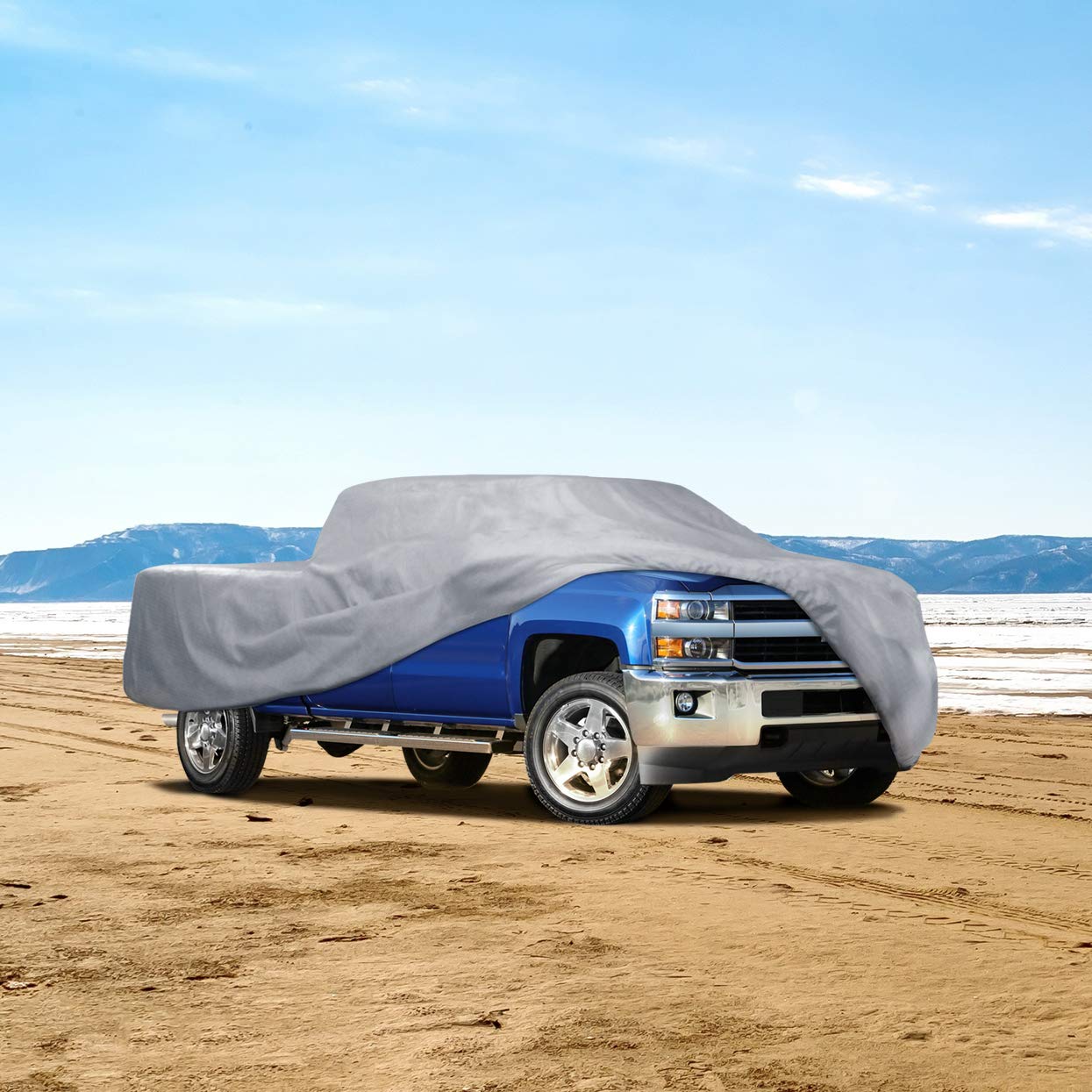 Motor Trend All Weather Truck Cover For 2013-2019 Ram 1500 Crew/Quad Cab Custom Fit Truck Cover (Outdoor Use Uv Protection Water