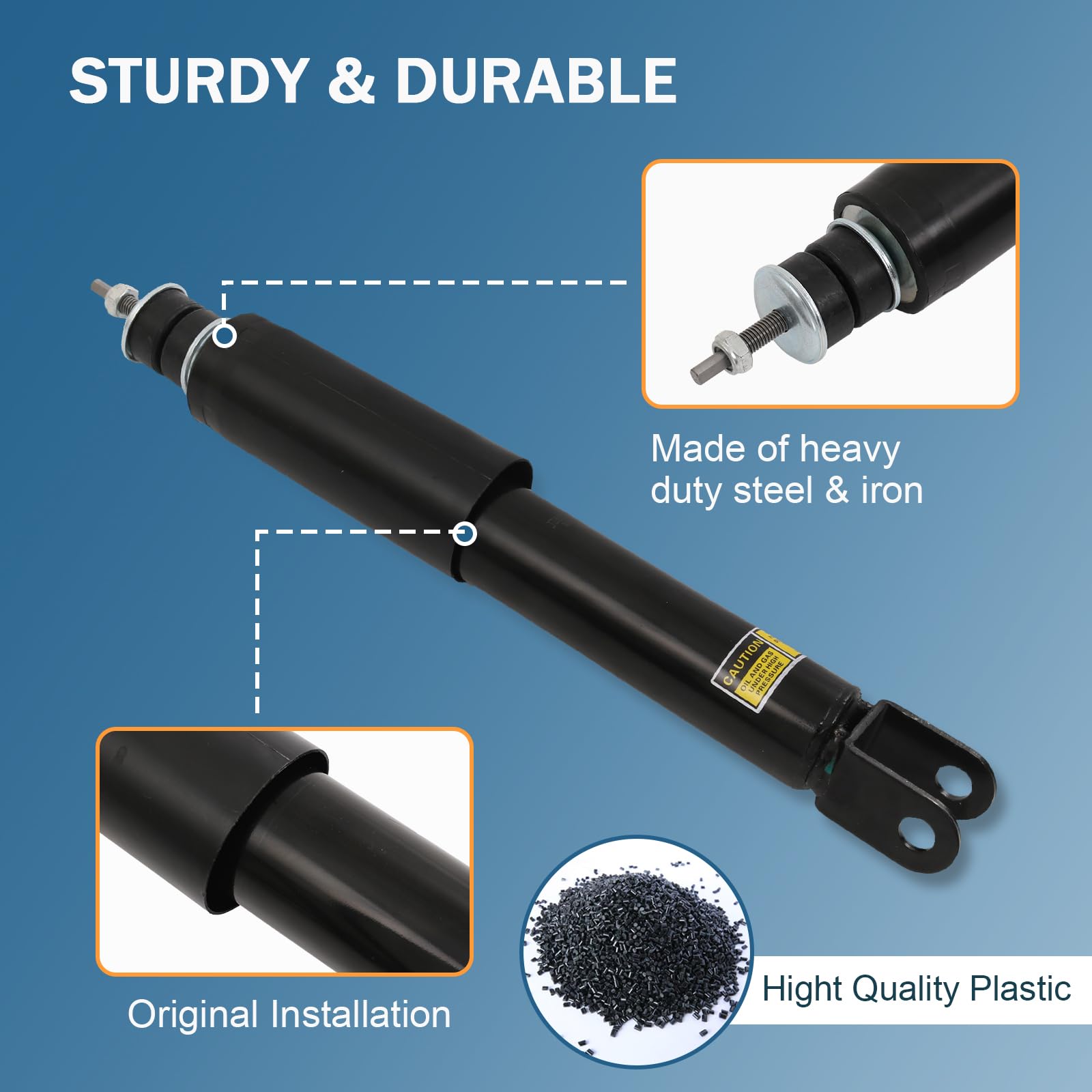 DICMIC Front Air Strut Shock Absorber Compatible with 2002-2006 Cadillac Escalade Chevrolet Avalanche Suburban Tahoe GMC Yukon R