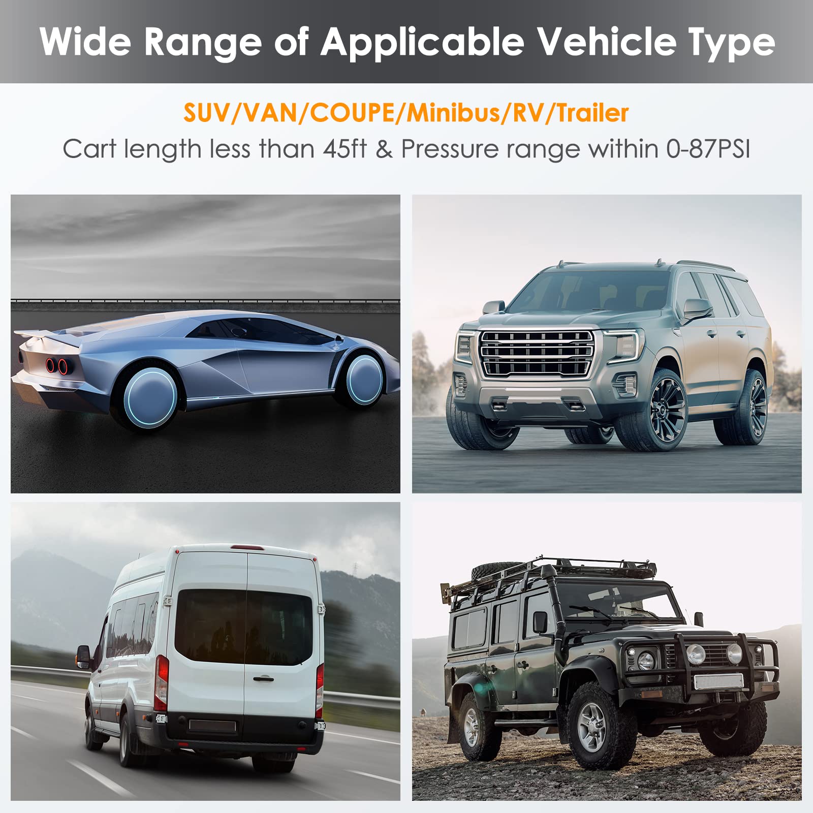 Tymate Tire Pressure Monitoring System - Solar Charge Rv Tpms, 5 Alarm Modes, Auto Backlight & Sleep Mode, W/Repeater For Longer