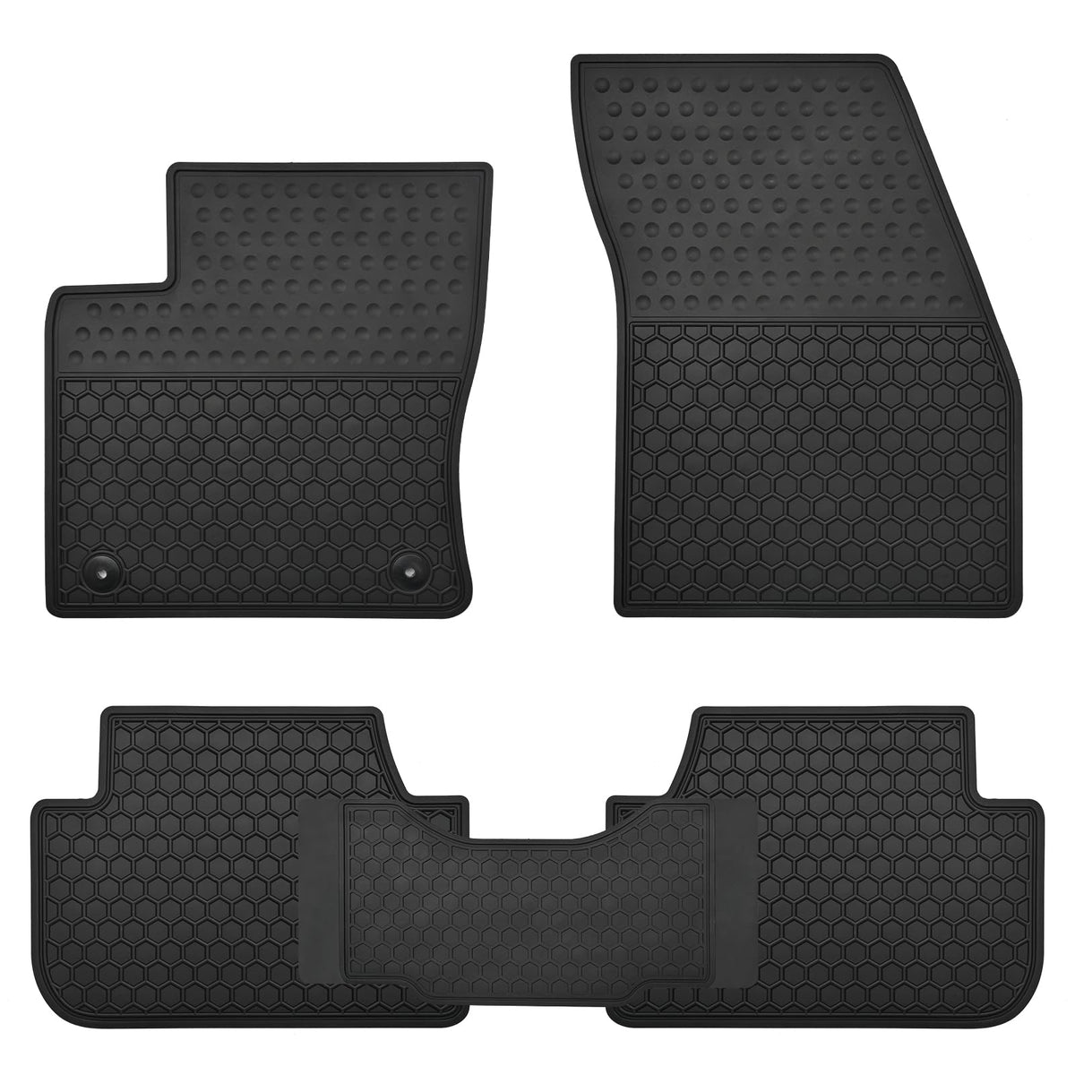 Matericuo Car Floor Mats Custom Fit For Volkswagen Vw Taos 2022-2025 Black Rubber Auto Liner Mats All Weather Protection Odorles