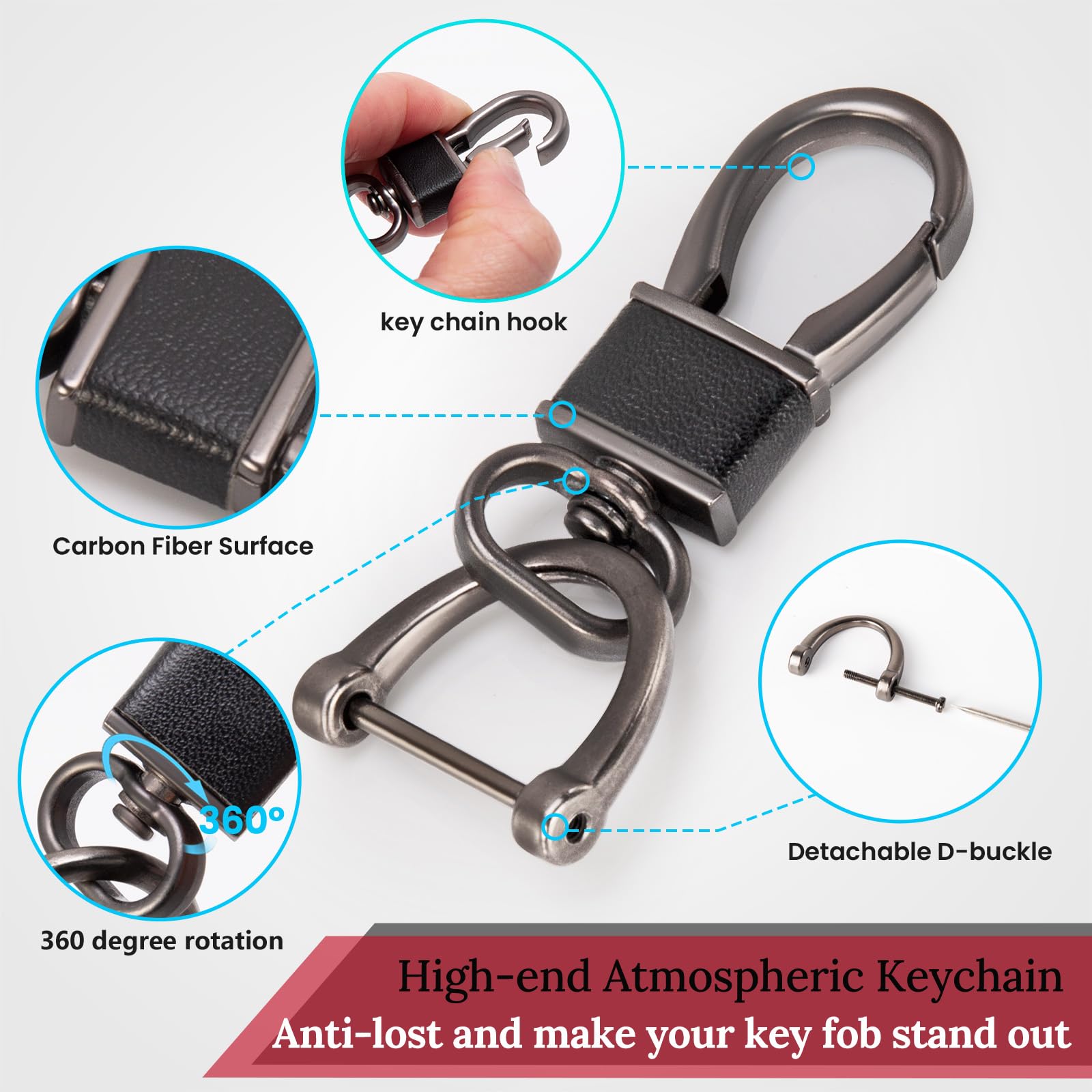 Ctrinews For Nissan Key Fob Cover With Leather Keychain, Advanced Soft Tpu Surface Grain Key Case For Nissan Key Shell (3 Button