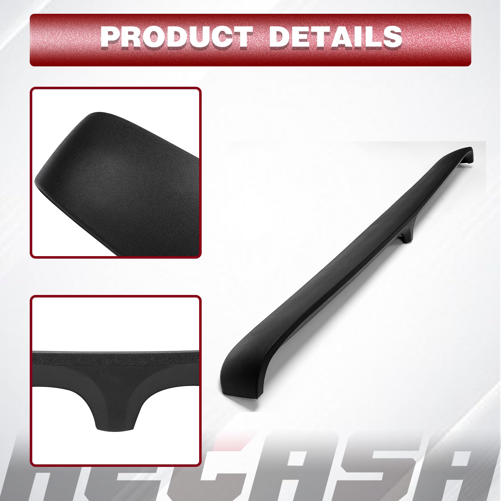 HECASA Black Dash Cover Compatible with 1973-1979 Ford F100 F150 F250 F350 Bronco - Durable Dashpad Replacement