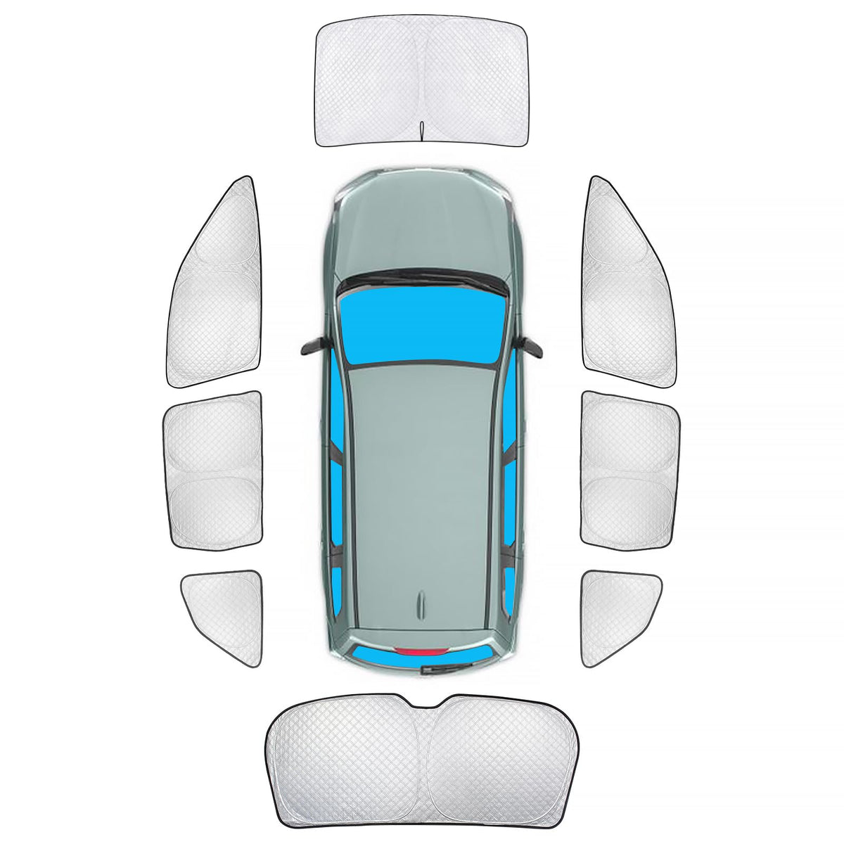 Kmf Windshield Sun Shade Replacement For Subaru Forester Accessories 2019-2024, Side Window Sun Shade Cover Sun Visor Shield Cov