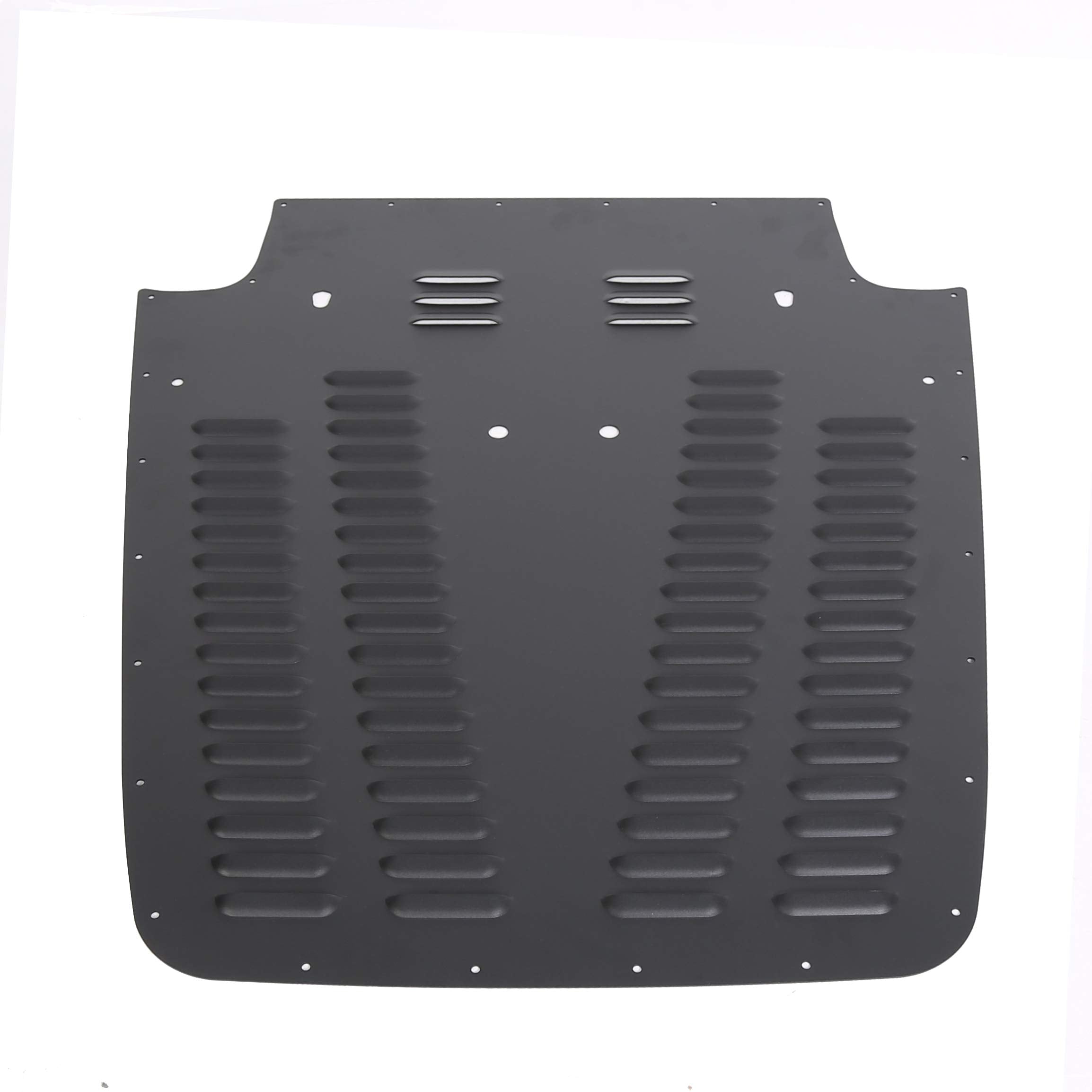Ecotric Hood Louver Compatible With 1997-2002 Jeep Wrangler Tj Black Powder Coating Aluminum Vented Engine Vent Insert Radiator