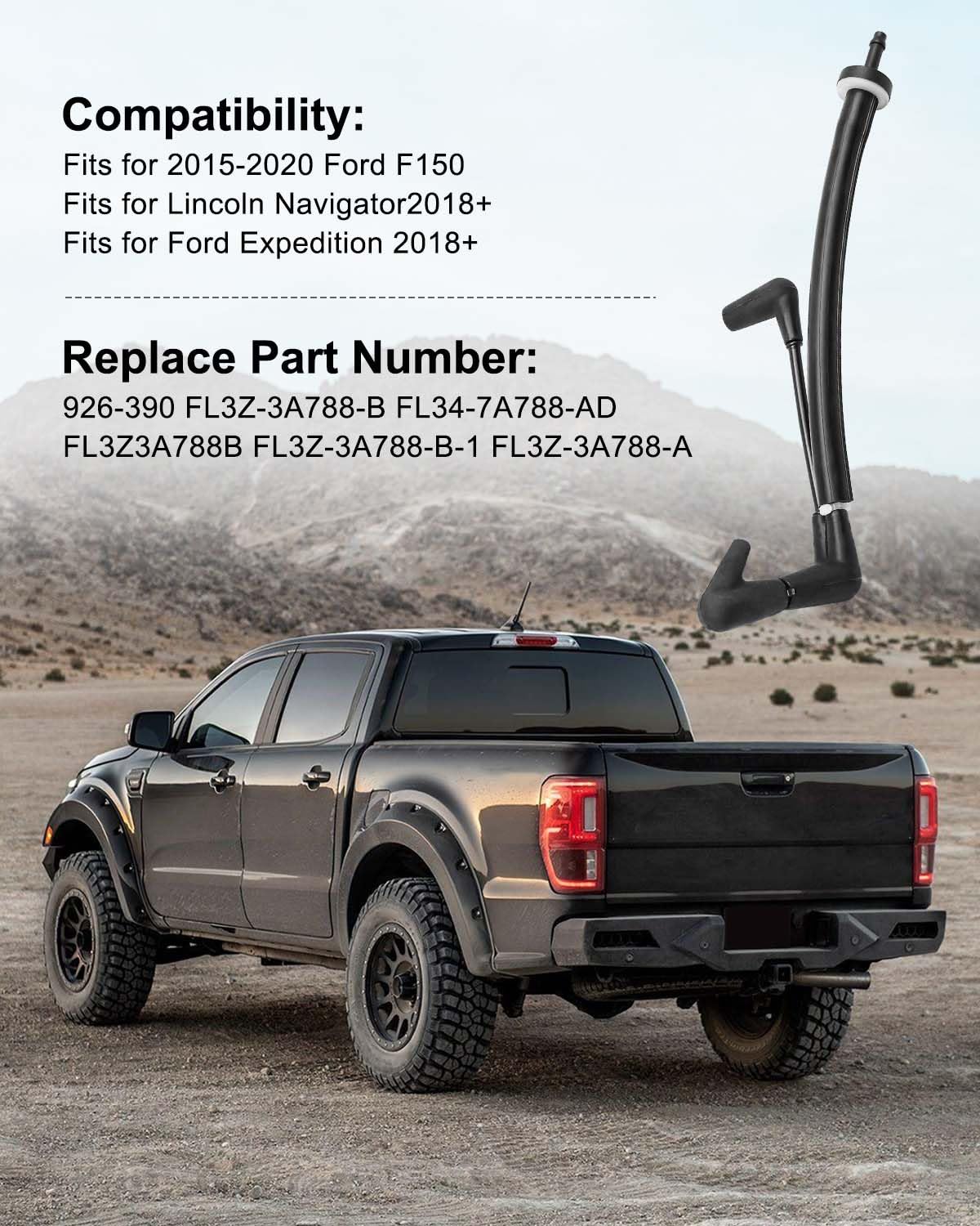 FL3Z-3A788-B Auto-Locking Hub Vacuum Line Tube Check Valve Assembly Fits for Select Ford/Lincoln Models, 4WD Actuator Vacuum Che