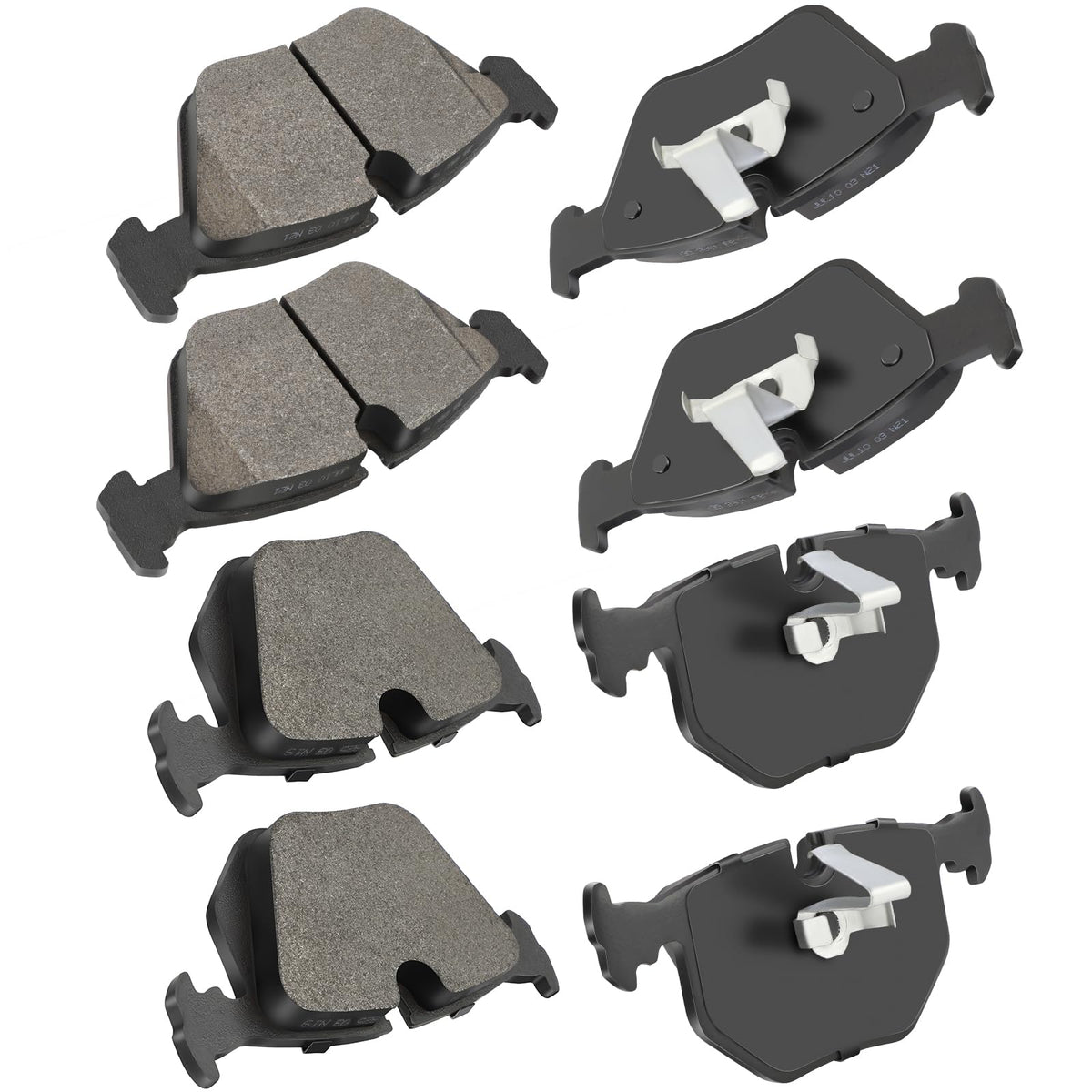 Front Rear Ceramic Brake Pads Kits 8Pcs Fit For 2001-2006 For Bmw 330Ci, 2001-2005 For Bmw 330I, 2001-2005 For Bmw 330Xi, 2005-2
