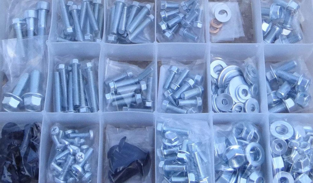 Specbolt Fasteners 250pc Yamaha Raptor Bolt Kit - OEM Alloy Steel Hardware, Brilliant Silver Zinc, Model 4333034384