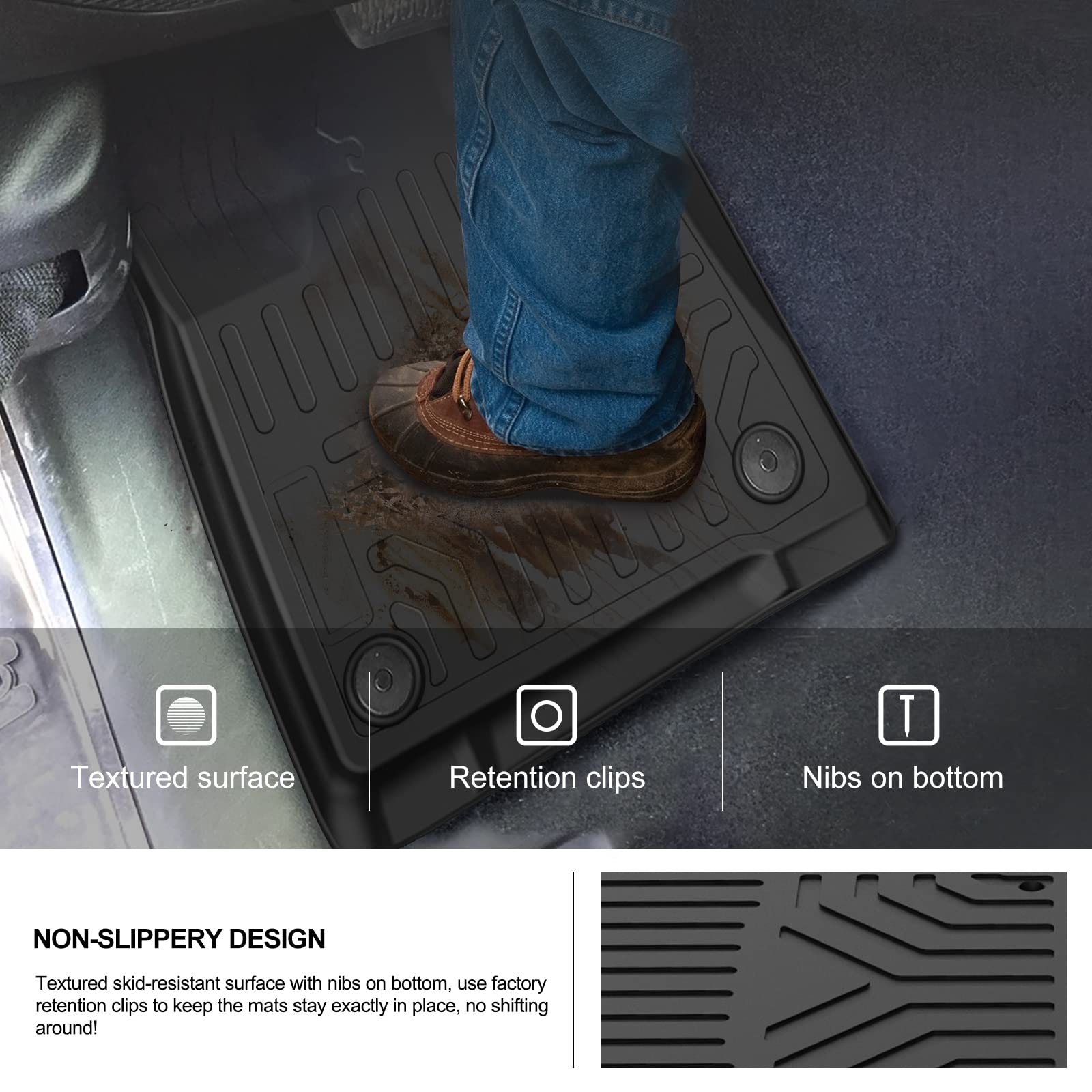 Kiwi Master Floor Mats For 2016-2022 Lexus Rx350/ Rx450H (Rx All Models), 2018-2022 Rx350L/ Rx450Hl (Rxl All Models) All Weather
