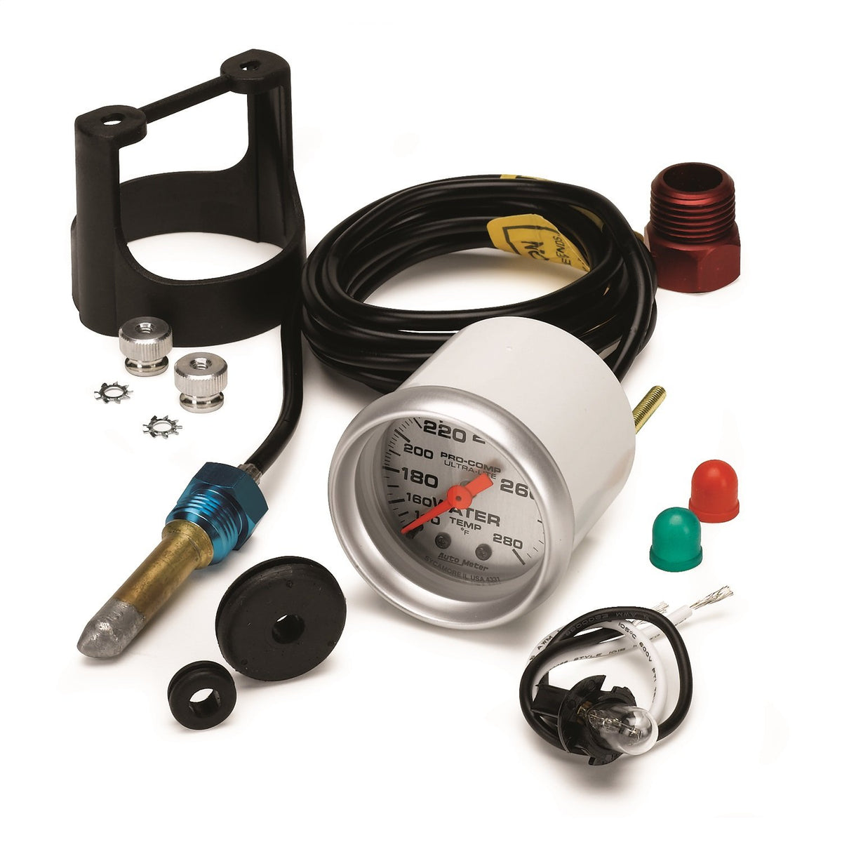 Auto Meter 4331 Ultra-Lite Mechanical Water Temperature Gauge, 2 1/16''
