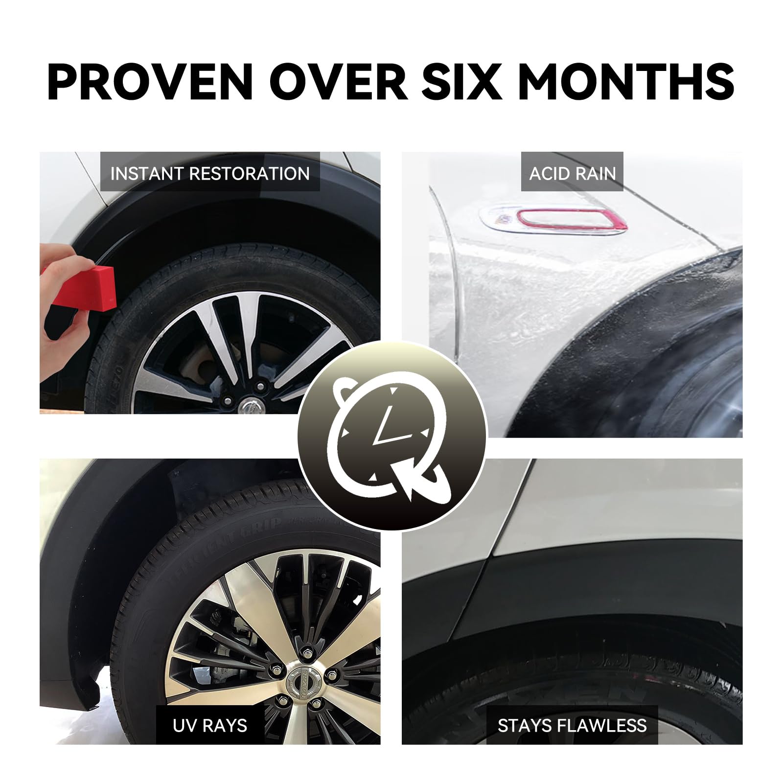 Plastic Restorer for Cars, Reliable Back to Black Trim Restore, Permanent Automotive Hydrophobic Ceramic Trim Coating, Instant B