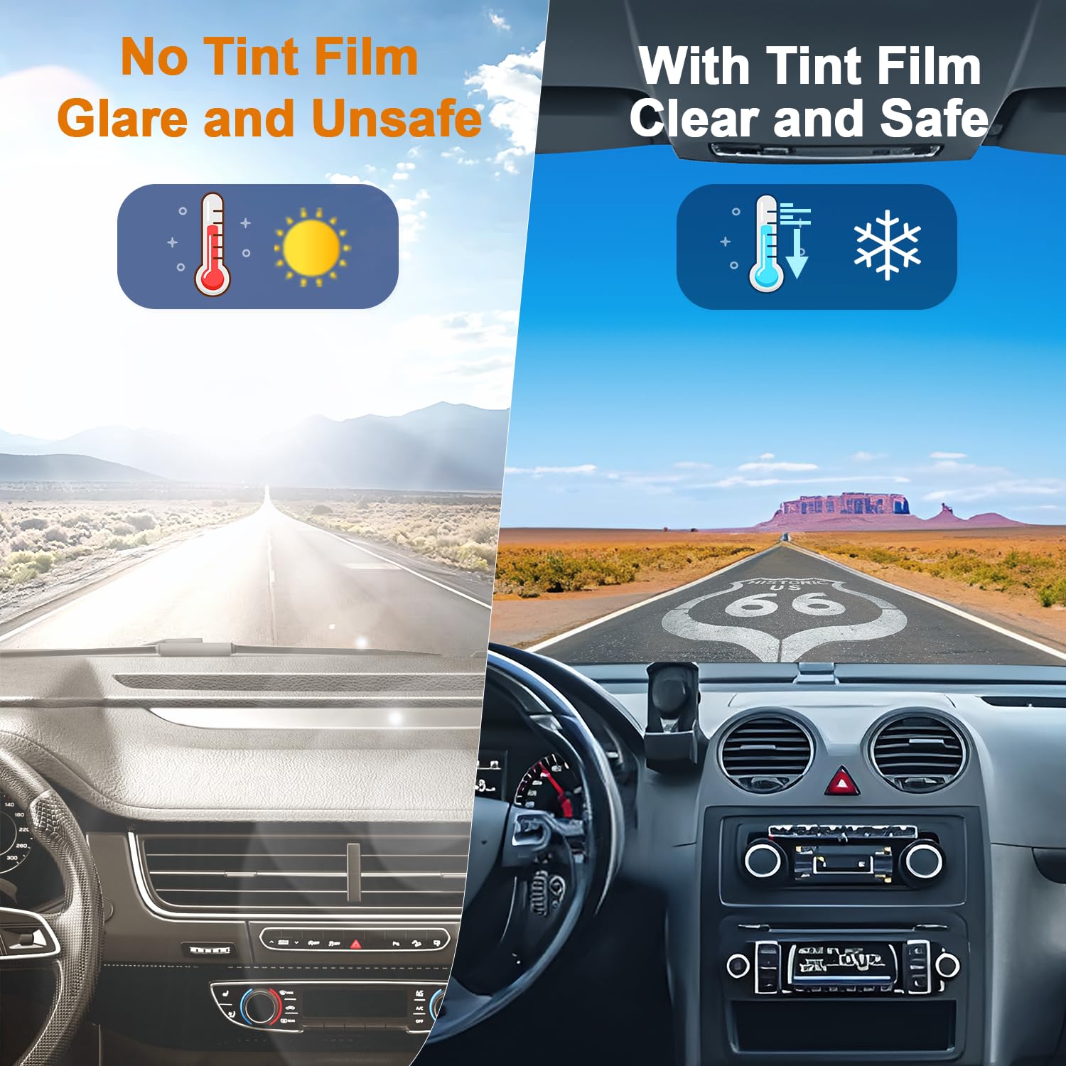 Window Tint Film for Cars Privacy Protection Automotive Film 35% VLT Nano Ceramic Car Winodw Tint Front Windshield Heat Glare UV