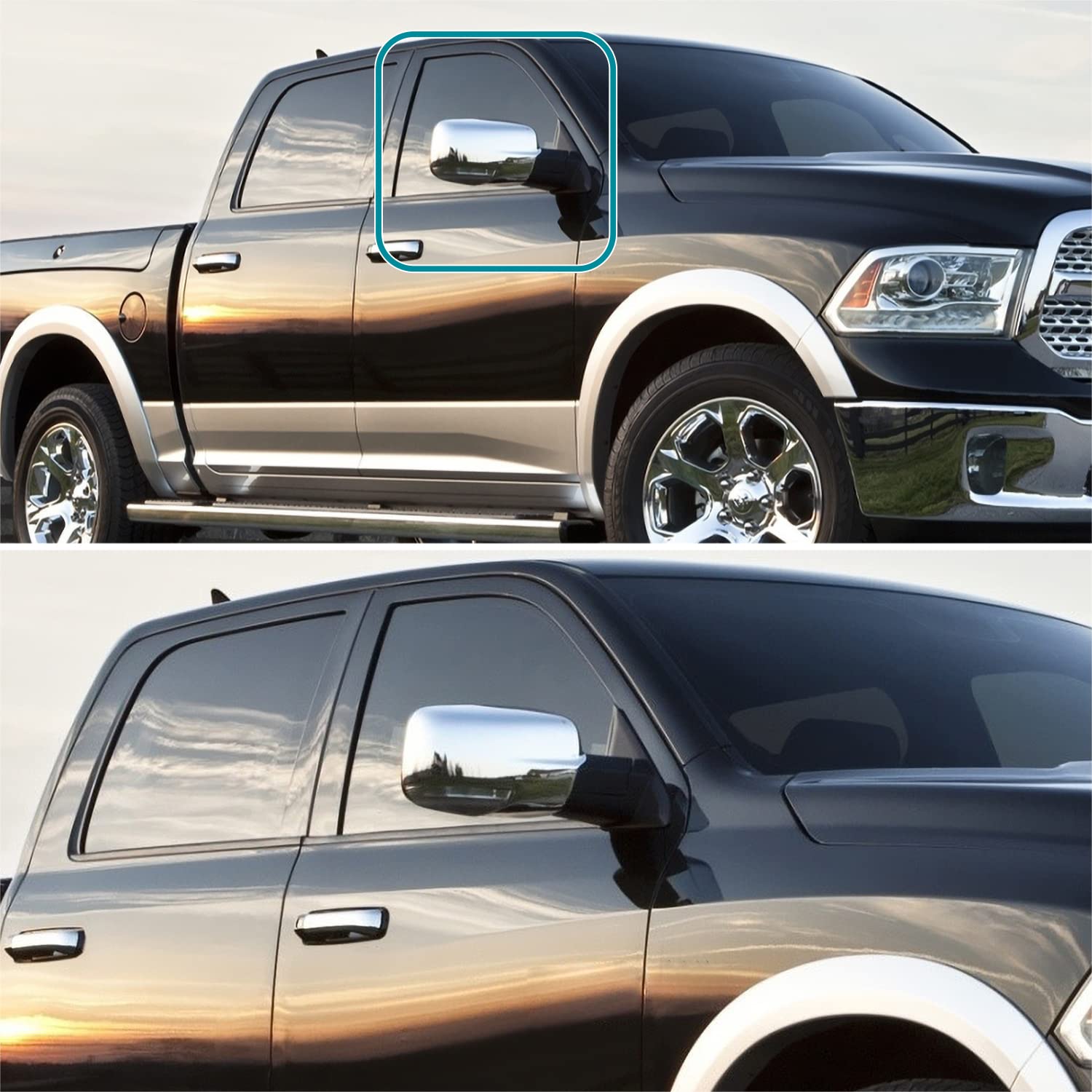 Spec-D Tuning Led Signal Power Heated Chrome Right Passenger Side Mirror Compatible With 2013-2019 Dodge Ram 1500