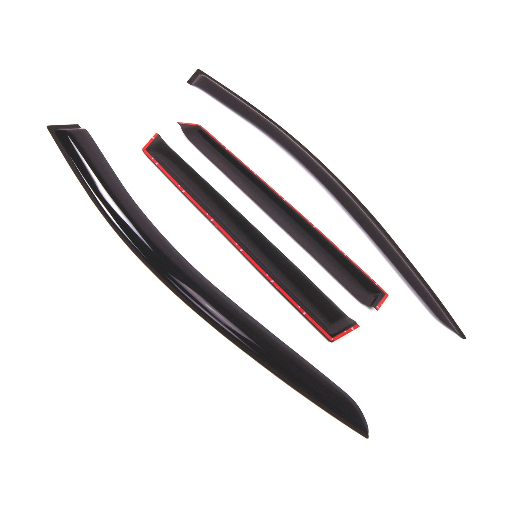 Tuningpros Wd2-753 Dark Smoke 4 Pcs Set Window Visor (Outside Mount) Deflector Rain Guard Compatible With 2009-2017 Volvo Xc60