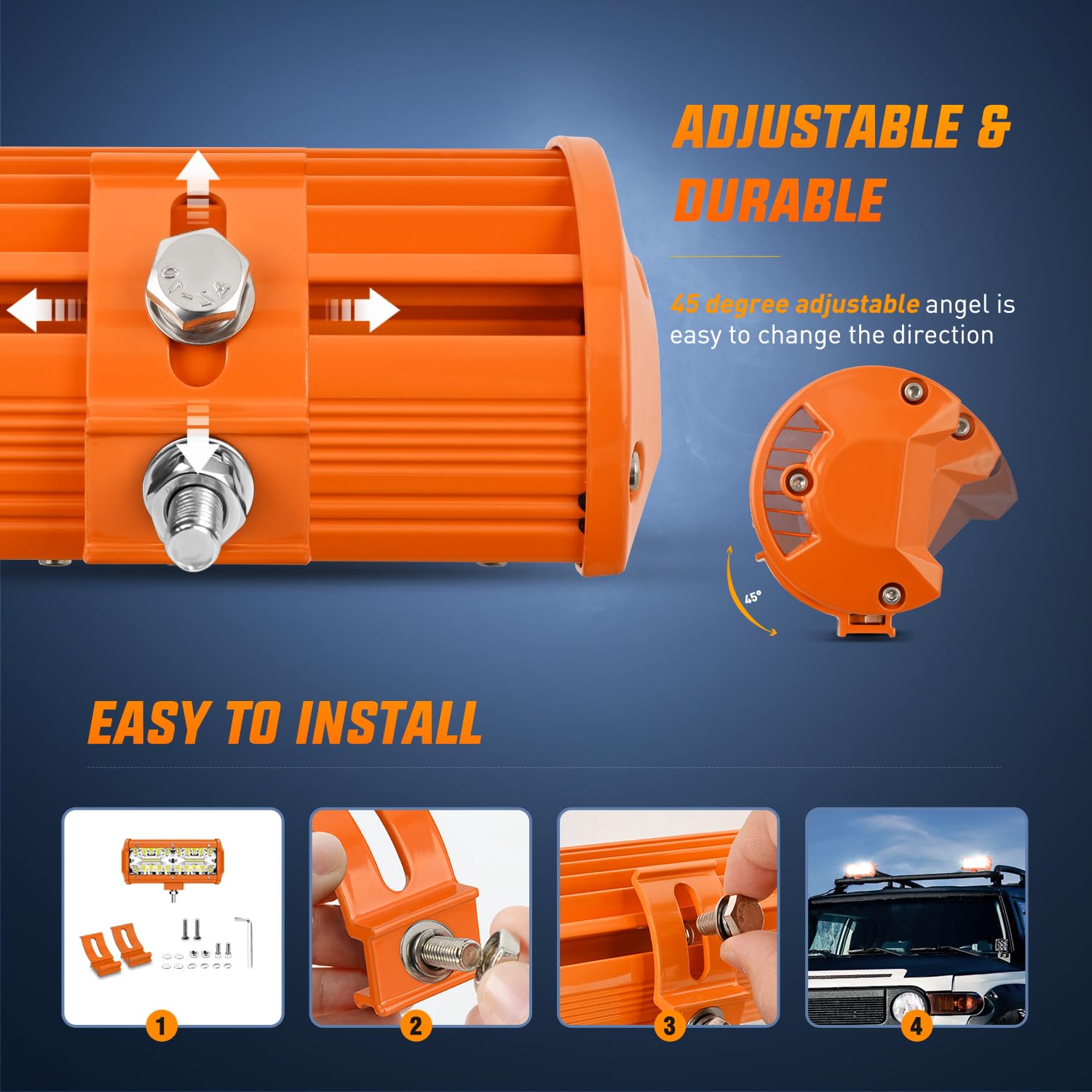 Nilight Led Light Bar 2Pc 6.5Inch 120W Flood Spot Combo Triple Row Driving Lamp Roof Bumper Off Road Work Lights For Van Camper