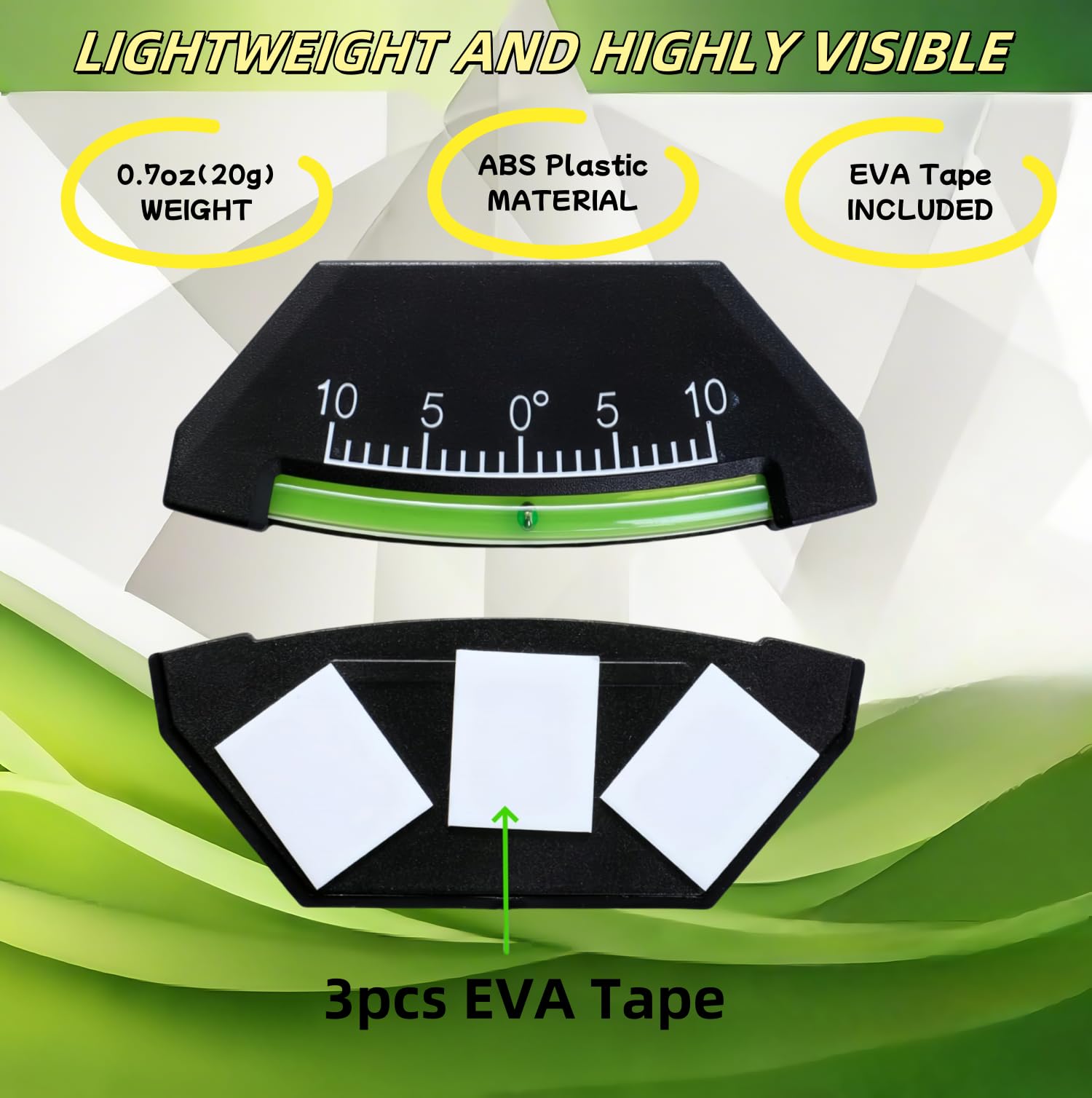 RV Level-Graduated Scale Stick On Leveling System,High Visibility brass ballfor Off-Road Vehicle, Jeep, Truck, RV, Camper, Trail