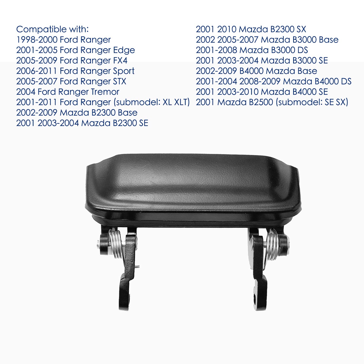 Lcyolada Pair of All Metal Exterior Door Handle for Ford Ranger 1998-2011, Mazda B2300 B3000 B4000 2001-2010,Front Driver & Righ