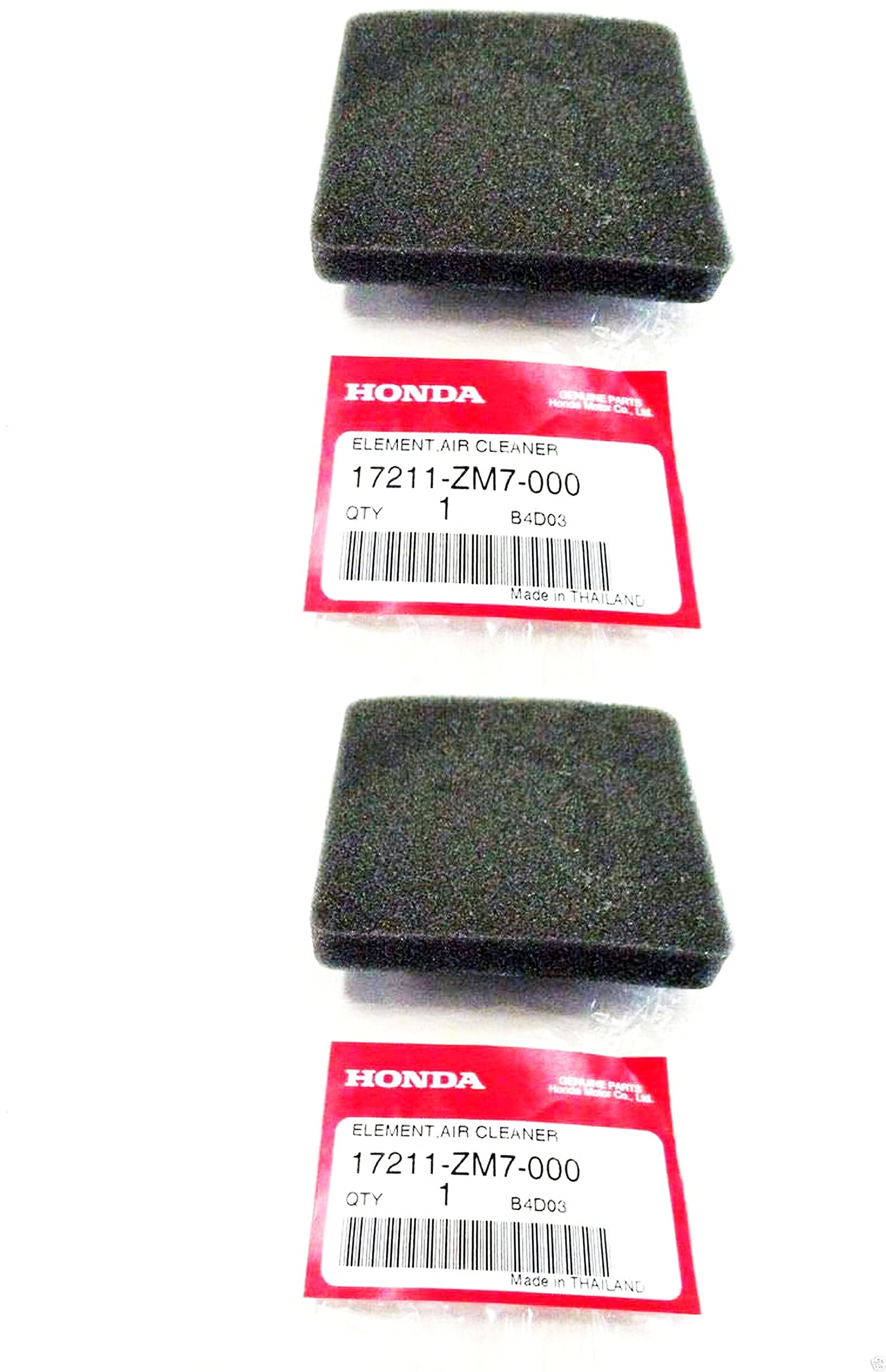Honda 2 Pack Genuine 17211-ZM7-000 Air Cleaner Element Fits GXH50 GXV50 WX15