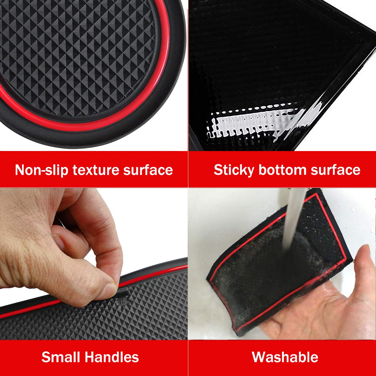 Auovo Anti Dust Door Mats For Toyota Highlander Accessories 2019 2018 2017 2016 2015 2014 Custom Fit Custom Cup Holder Insert Li