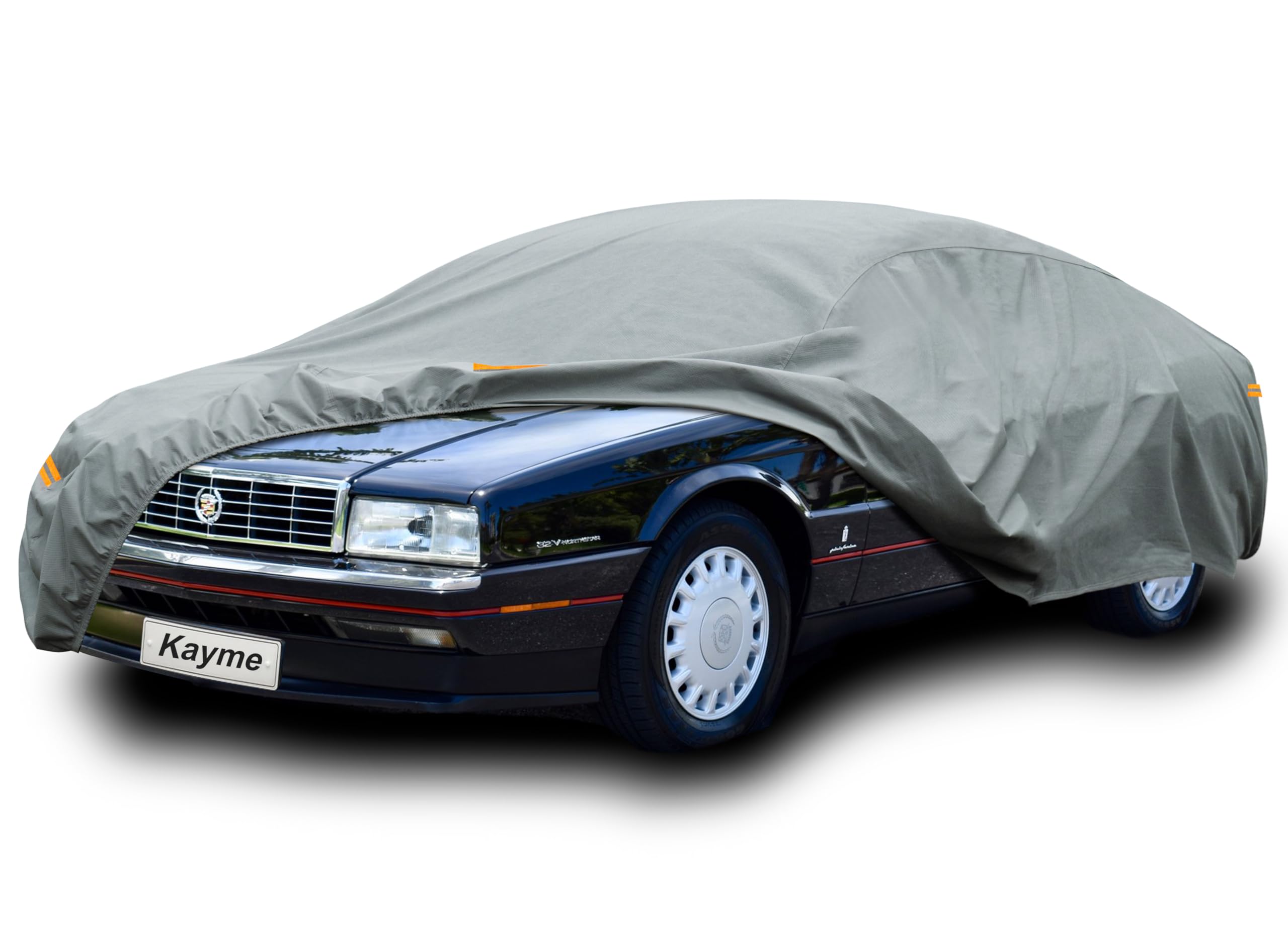 Kayme Heavy Duty Car Cover Custom Fit Cadillac Allante (1989-1996) Waterproof All Weather For Automobiles, Full Exterior Covers