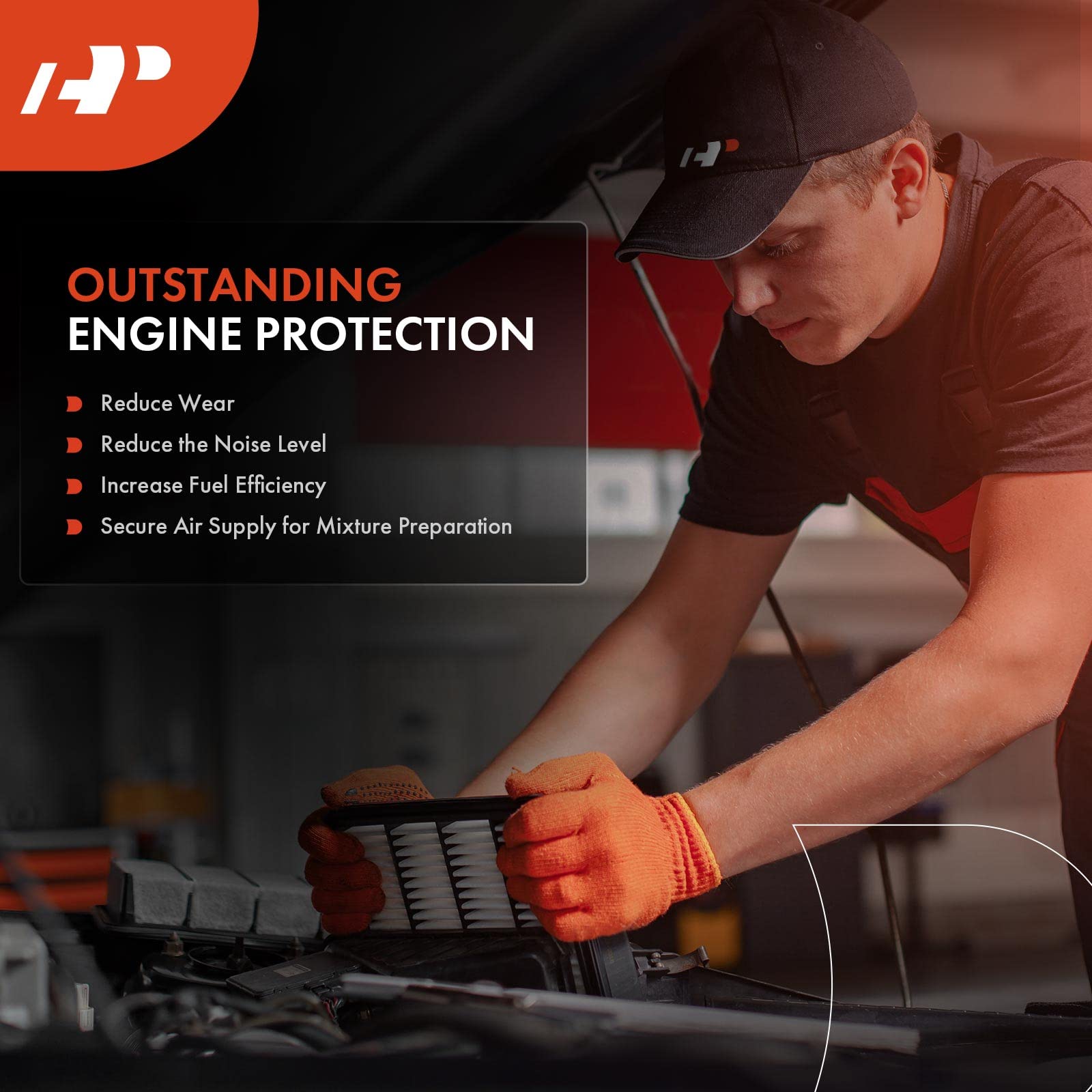 A-Premium Engine Air Filter Compatible with Dodge Ram 2500 3500 4500 5500 07-10 6.7L & Ram 2500 3500 4500 5500 11-23 6.4L 6.7L & Sterling Truck Bullet 45/55 08-10 6.7L