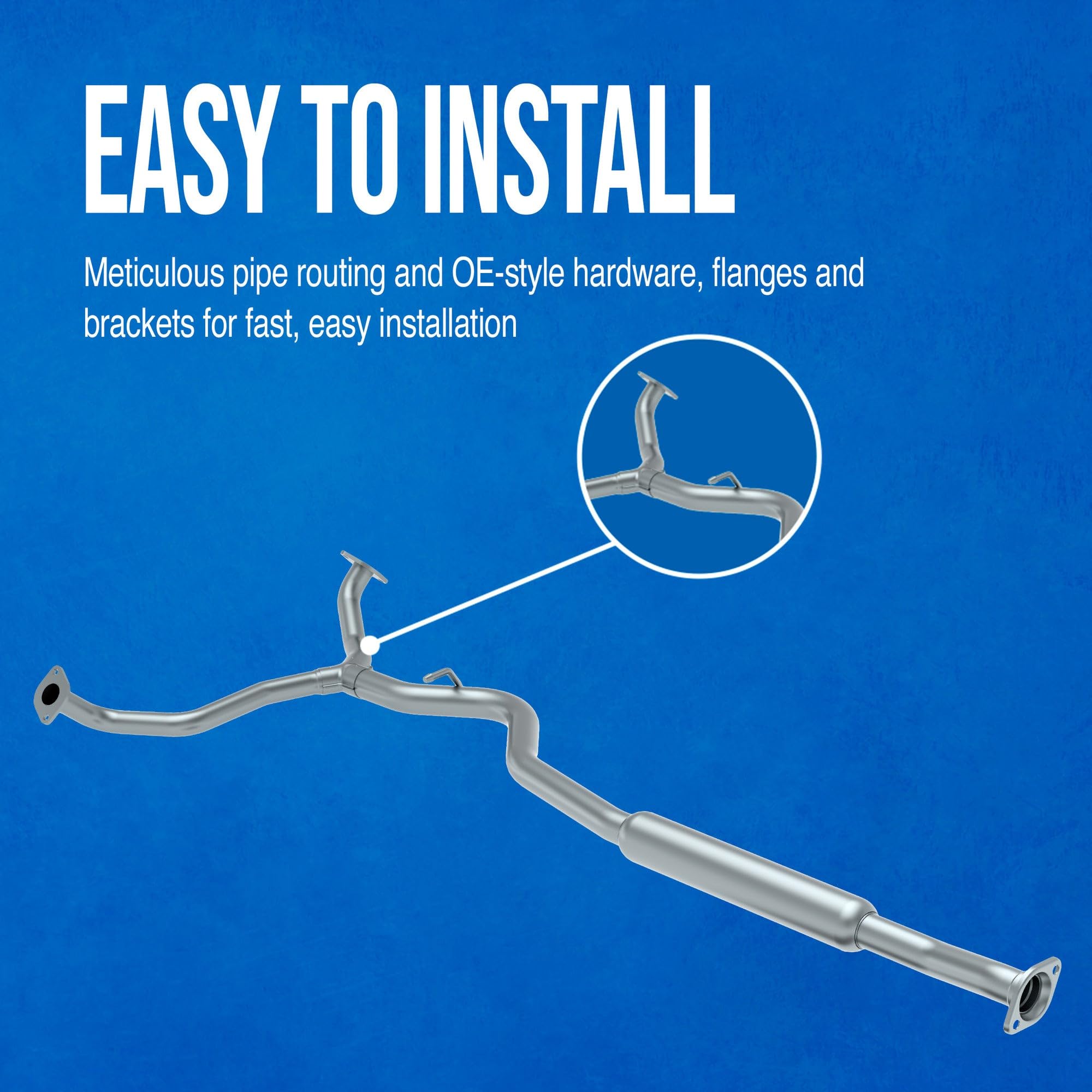 Walker 47760 Direct Fit Exhaust Resonator And Pipe Assembly 2 Outlet (Od) For Buick Century