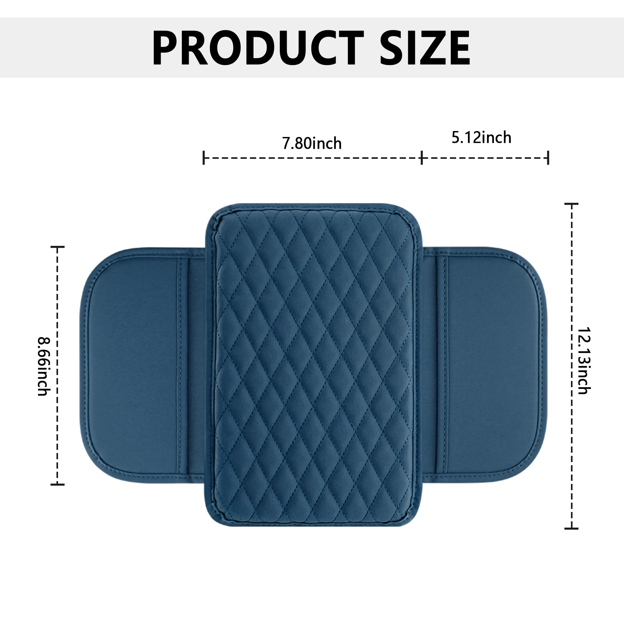 Stacool Upgraded Car Center Console Cover,Microfiber Leather Car Armrest Cover Cushion with 2 Storage Bags,Universal Car Armrest