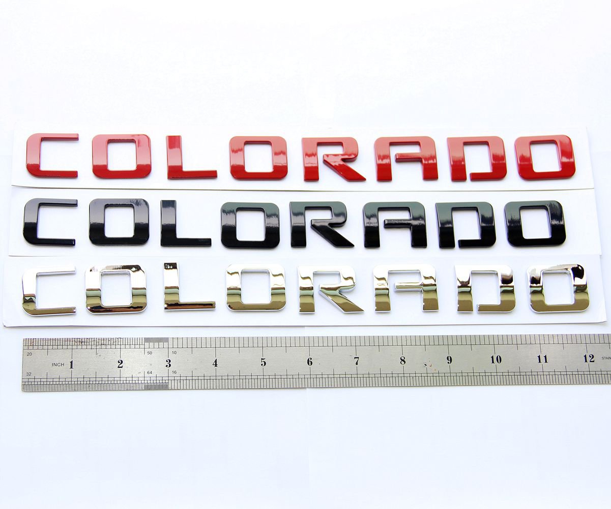 Yoaoo 3X Oem Chrome Colorado Nameplate Emblems Letter Badge 3D For 2007-2019 Tahoe Shiny